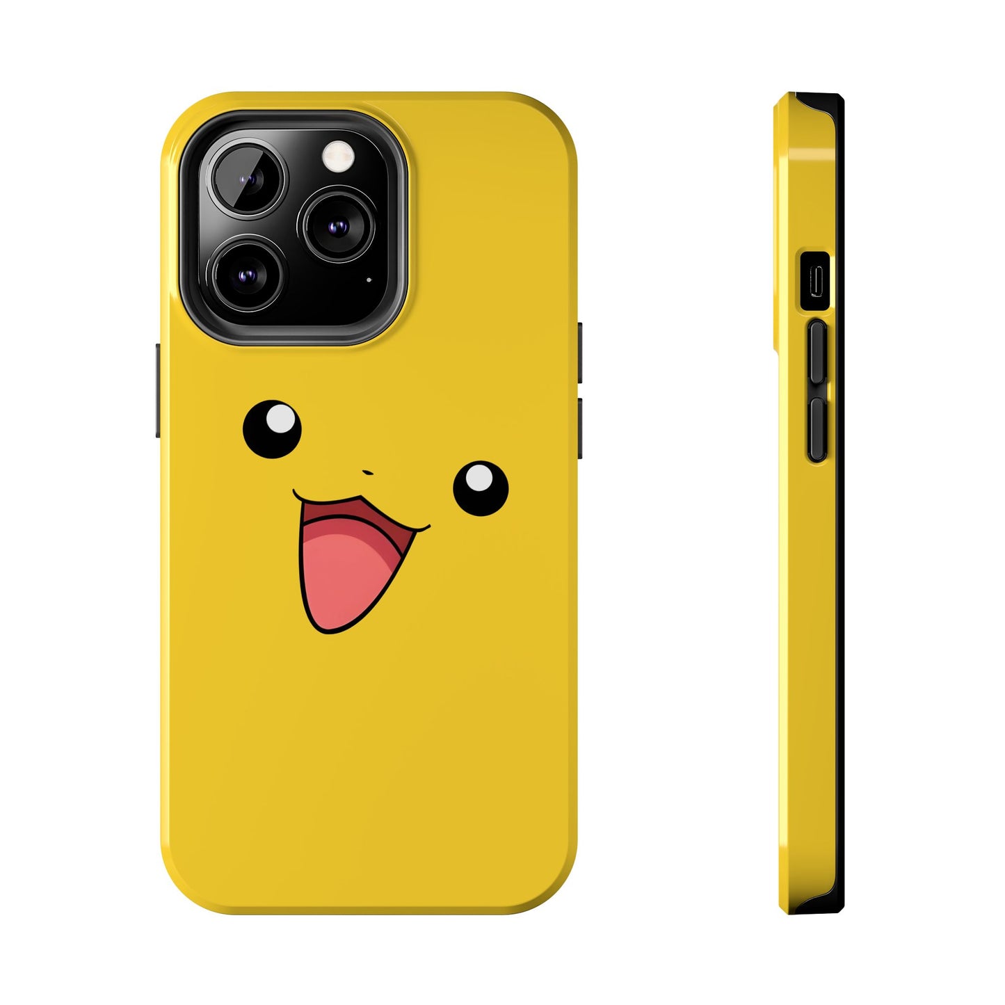 Electric Mouse Yellow Happy Face Minimal Design Tough Phone Case | Anime