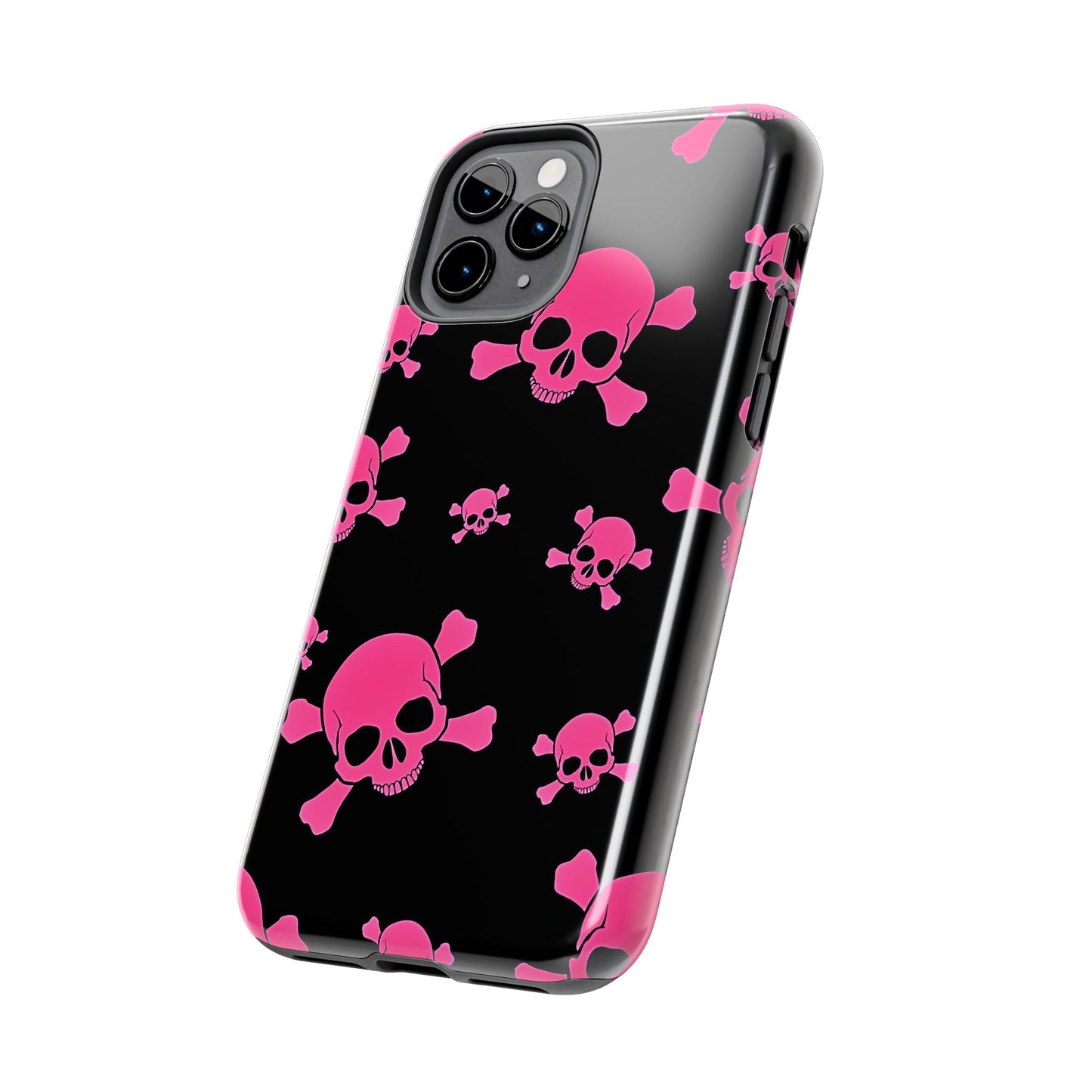 Pink Skull Emo Style Tough Phone Case | Aesthetic
