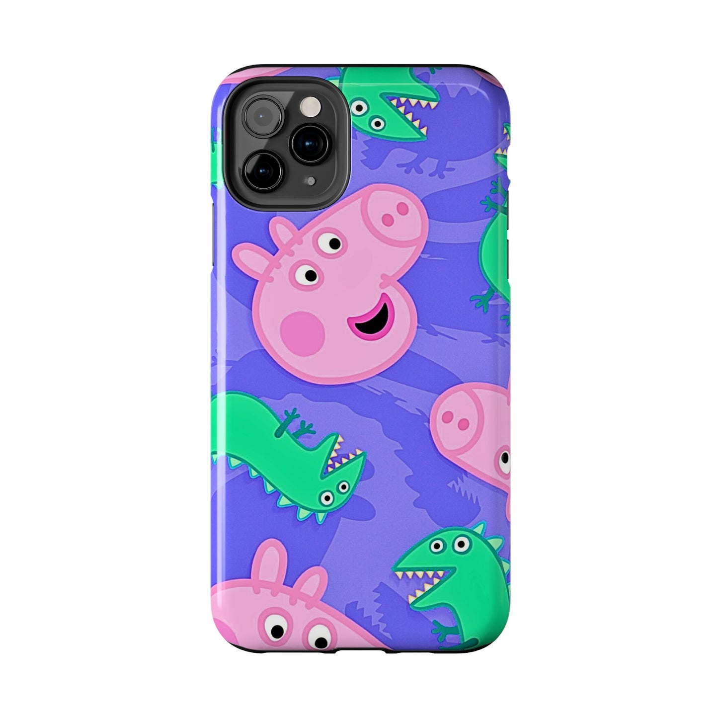 Funda rígida para móvil con diseño de dinosaurios de Peppa Pig y George | Dibujos animados - Peppa Pig
