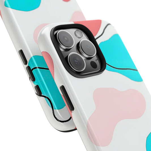 Abstract Shapes Preppy Pastel Style (Version 1) Tough Phone Case | Aesthetic