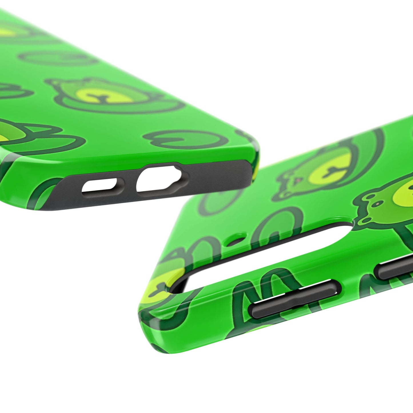 Cute Green Frogs Pattern Tough Phone Case | Animals