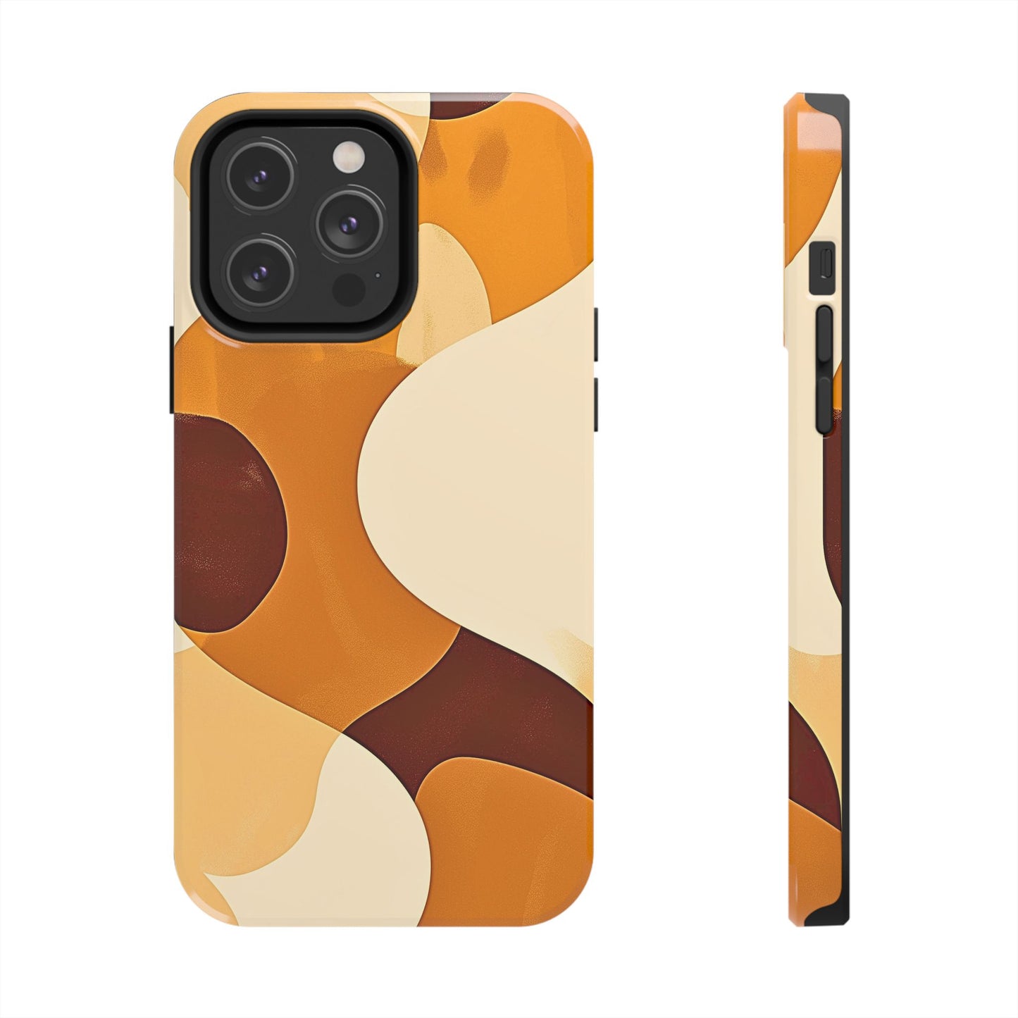 Funda/Cubierta resistente para teléfono con diseño en beige y marrón Earth Harmony | Estética