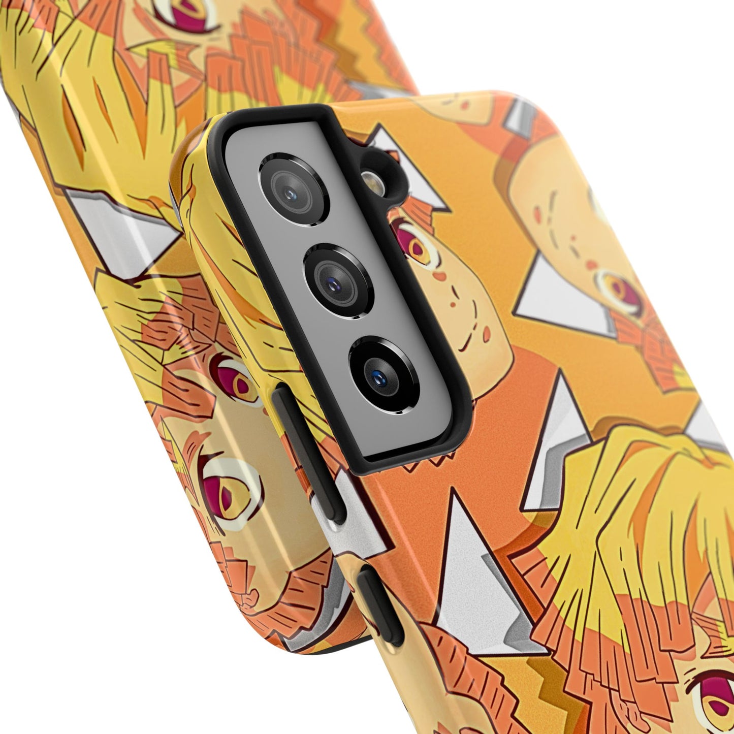 Zenitsu Agatsuma Haori Head Pattern Tough Phone Case | Anime - Demon Slayer