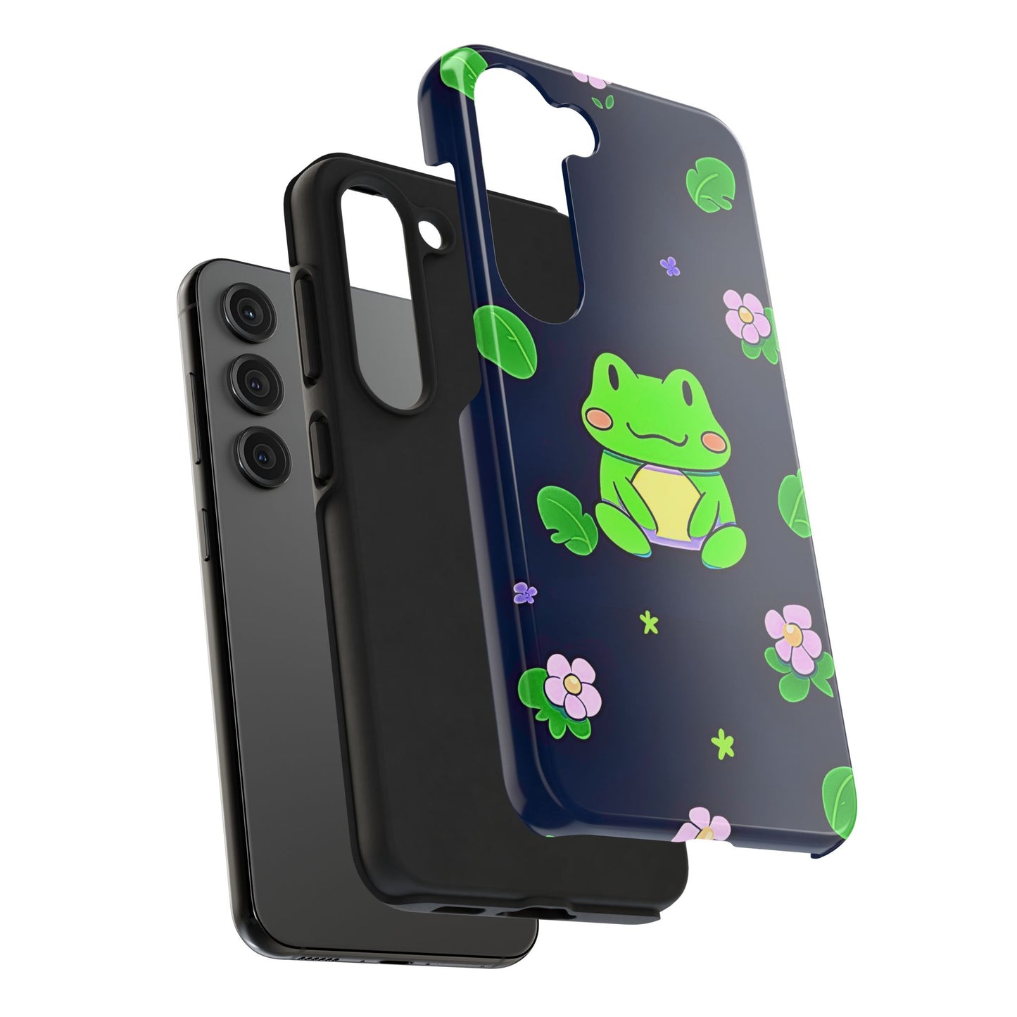 Adorable Froggy Black Tough Phone Case | Animals