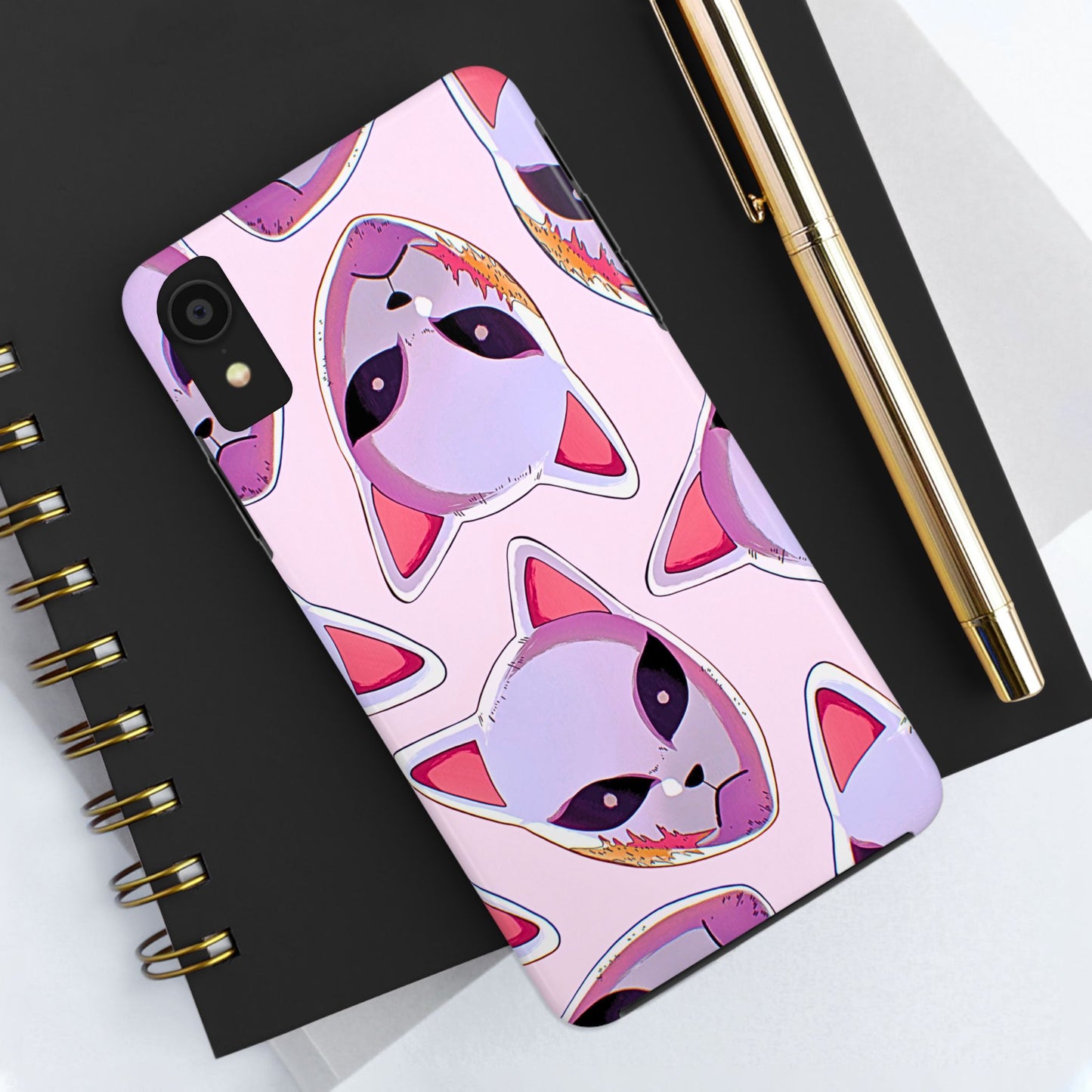 Sabito Fox Mask Pattern Tough Phone Case | Anime - Demon Slayer