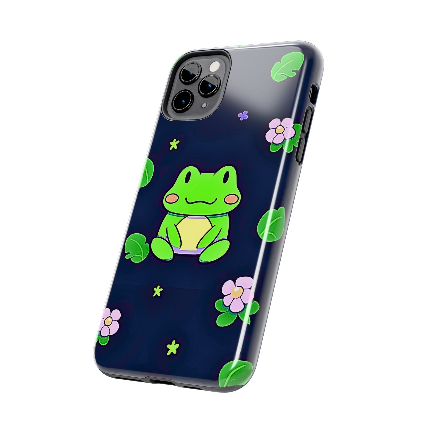 Adorable Froggy Black Tough Phone Case | Animals