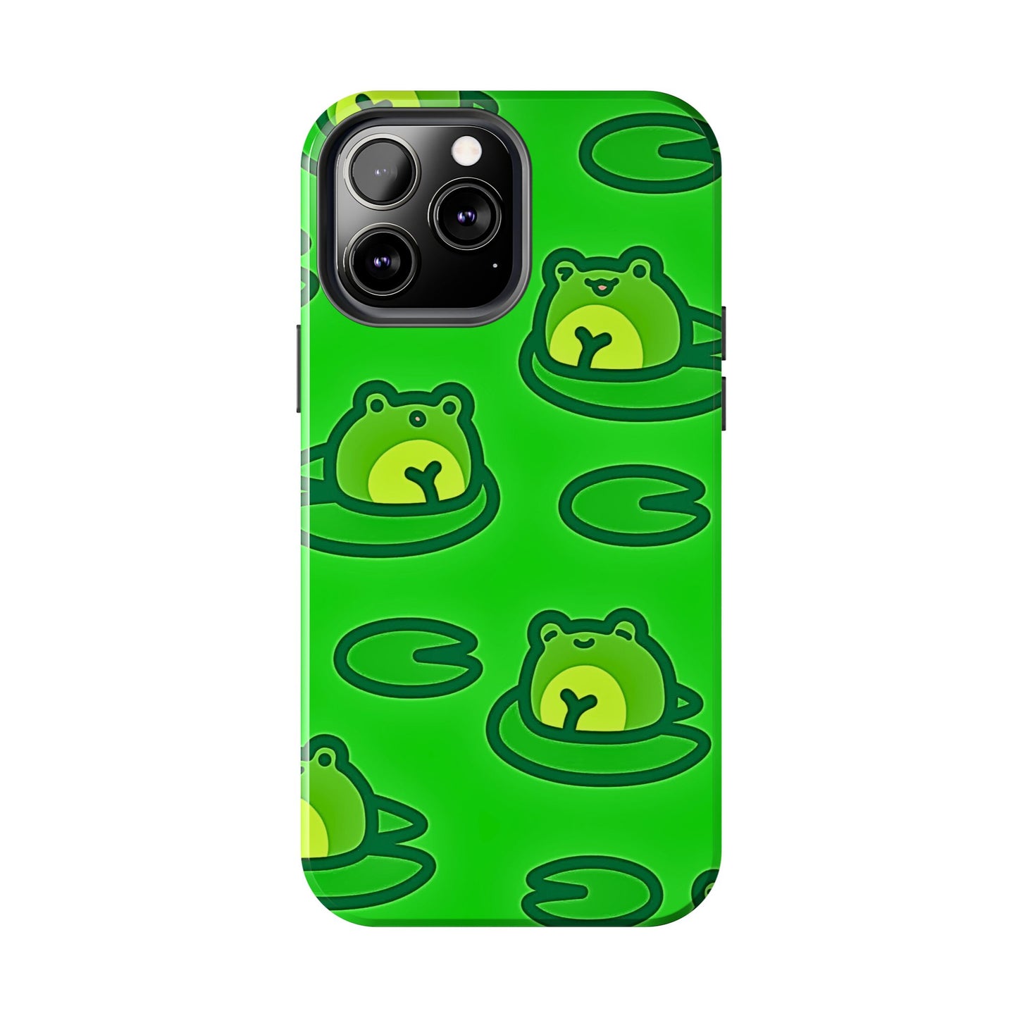 Cute Green Frogs Pattern Tough Phone Case | Animals