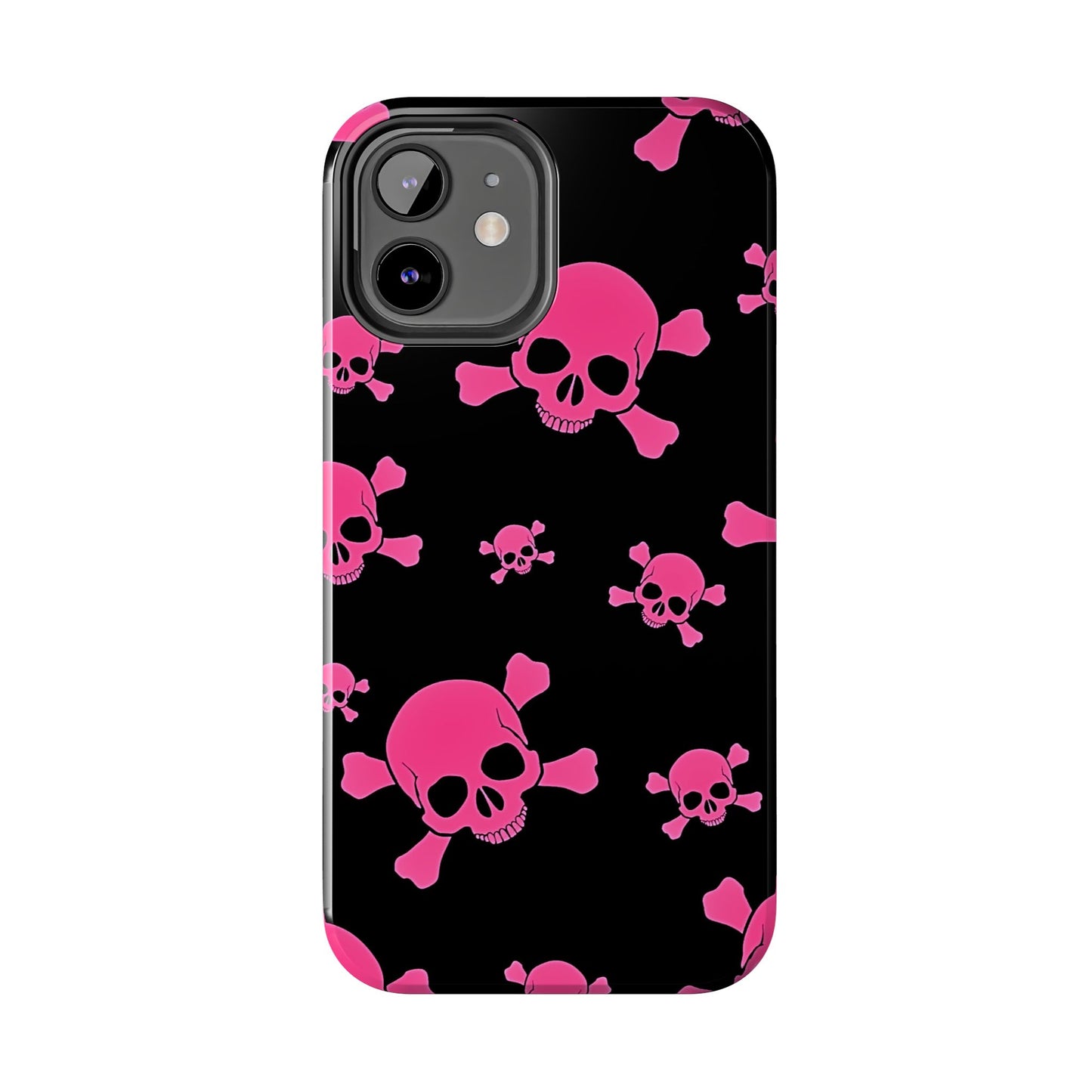 Pink Skull Emo Style Tough Phone Case | Aesthetic