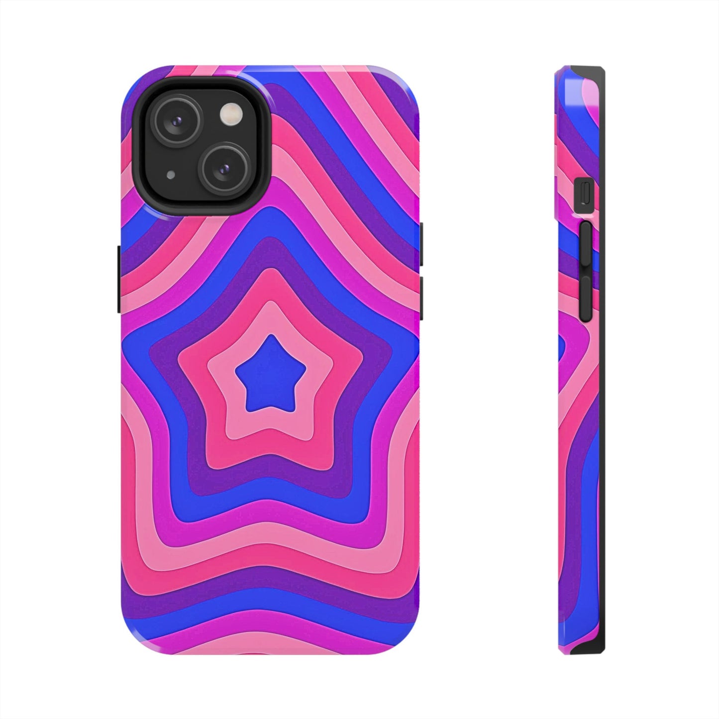 Funda resistente para teléfono con diseño de estrella retro | Estética