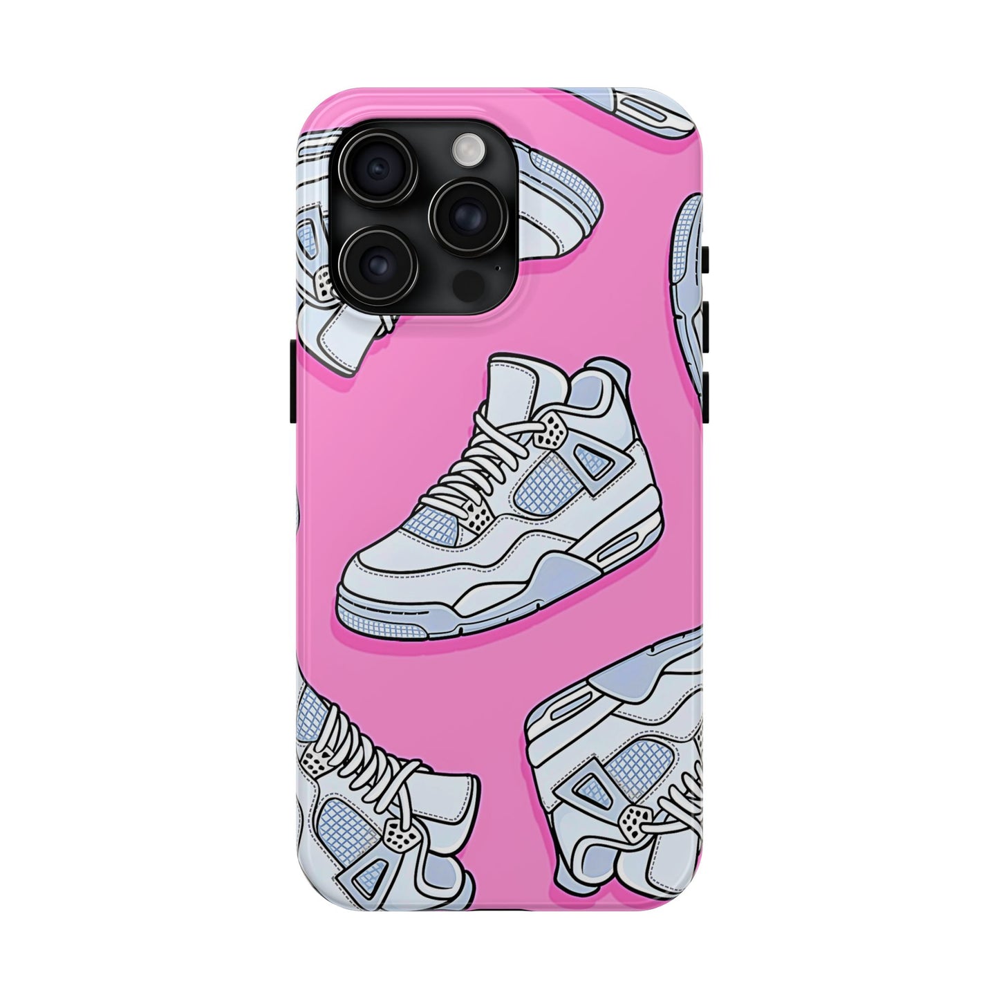 Funda resistente para teléfono con diseño de zapatillas Jordan 4 blancas | Estética