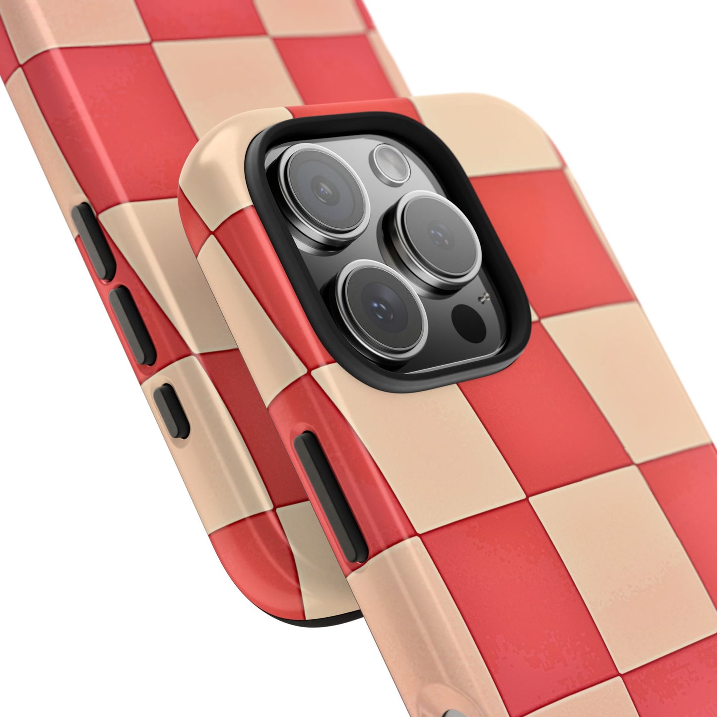 Preppy Checkered Pink Tough Phone Case | Aesthetic