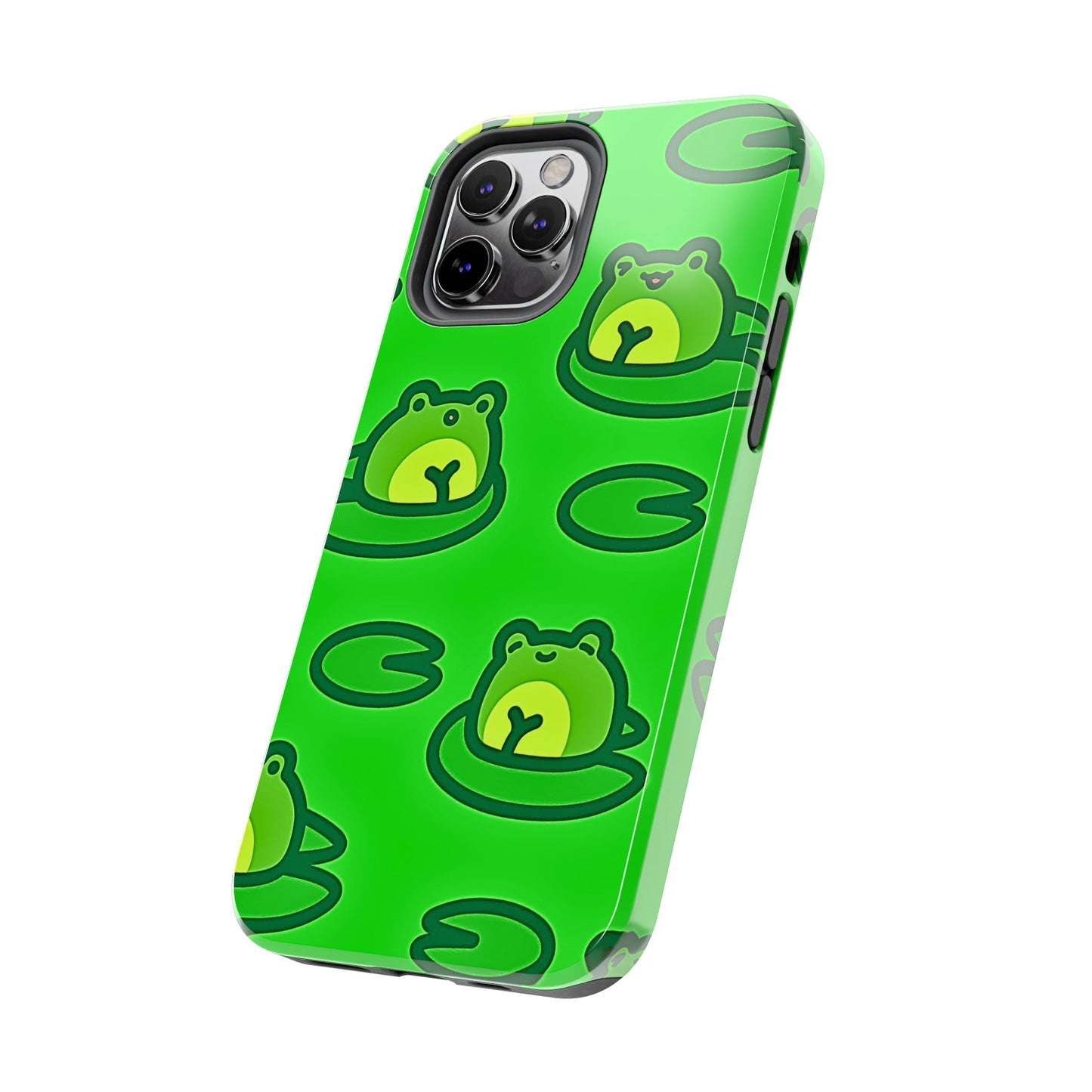 Cute Green Frogs Pattern Tough Phone Case | Animals