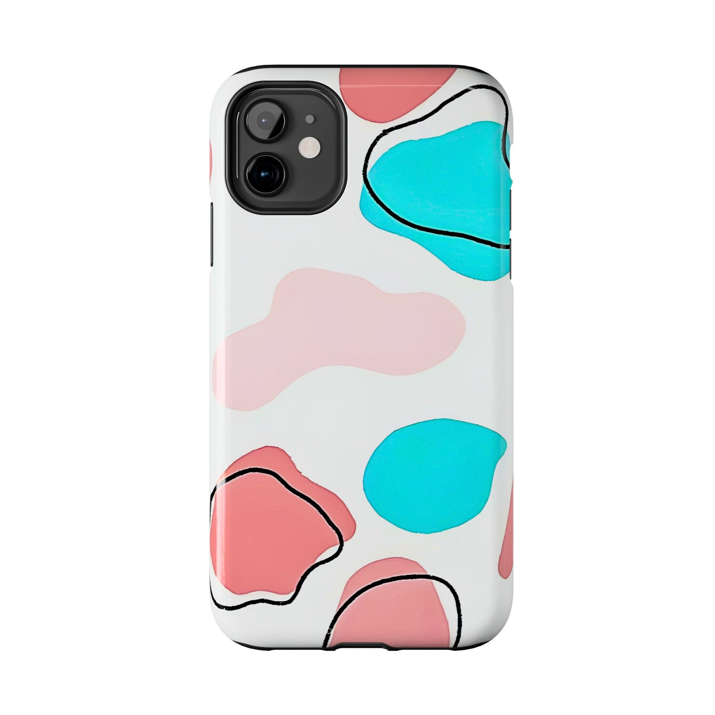 Abstract Shapes Preppy Pastel Style (Version 1) Tough Phone Case | Aesthetic