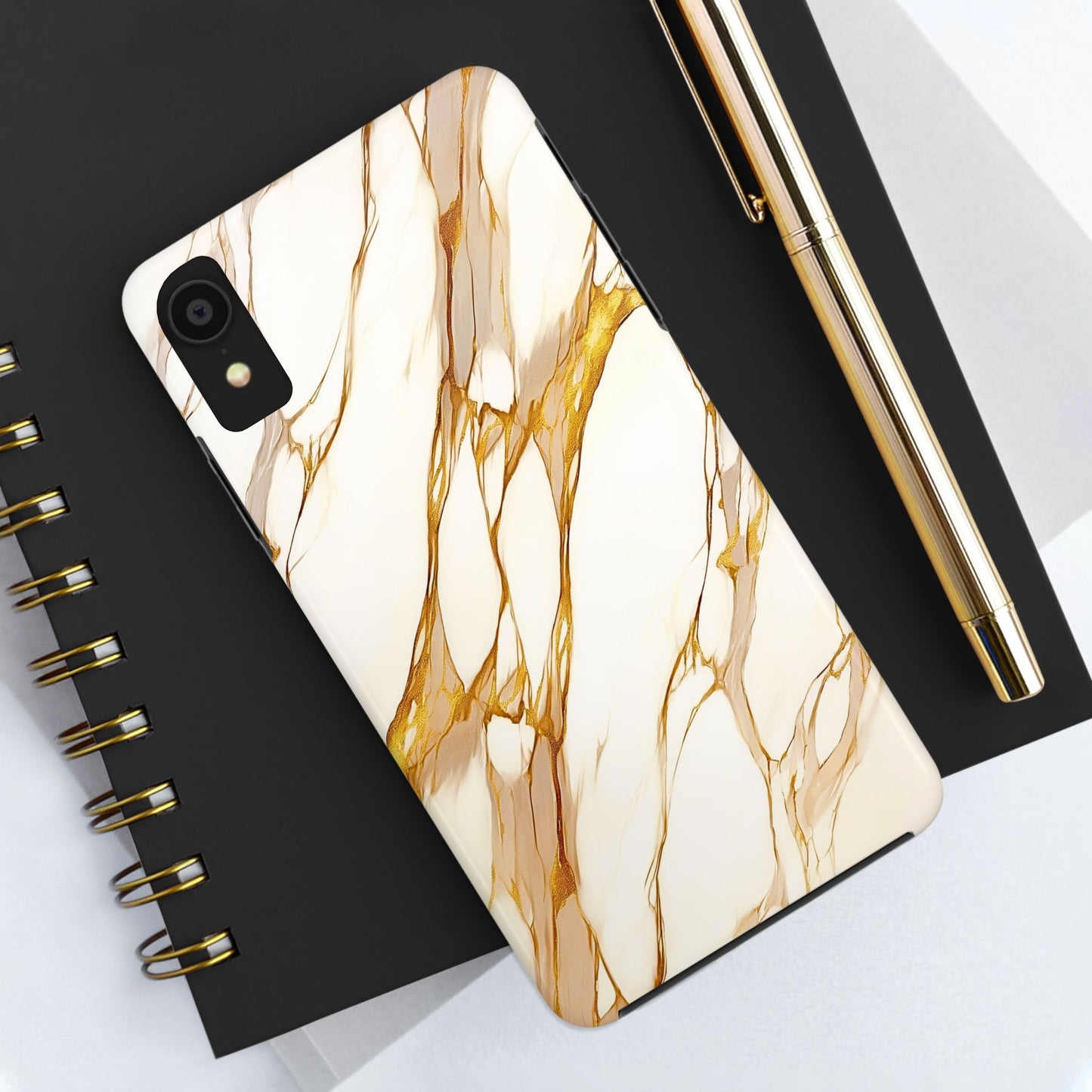 Luxury Marble Gold Vein Texture Pattern Style Tough Phone Case/Cover | Aesthetic
