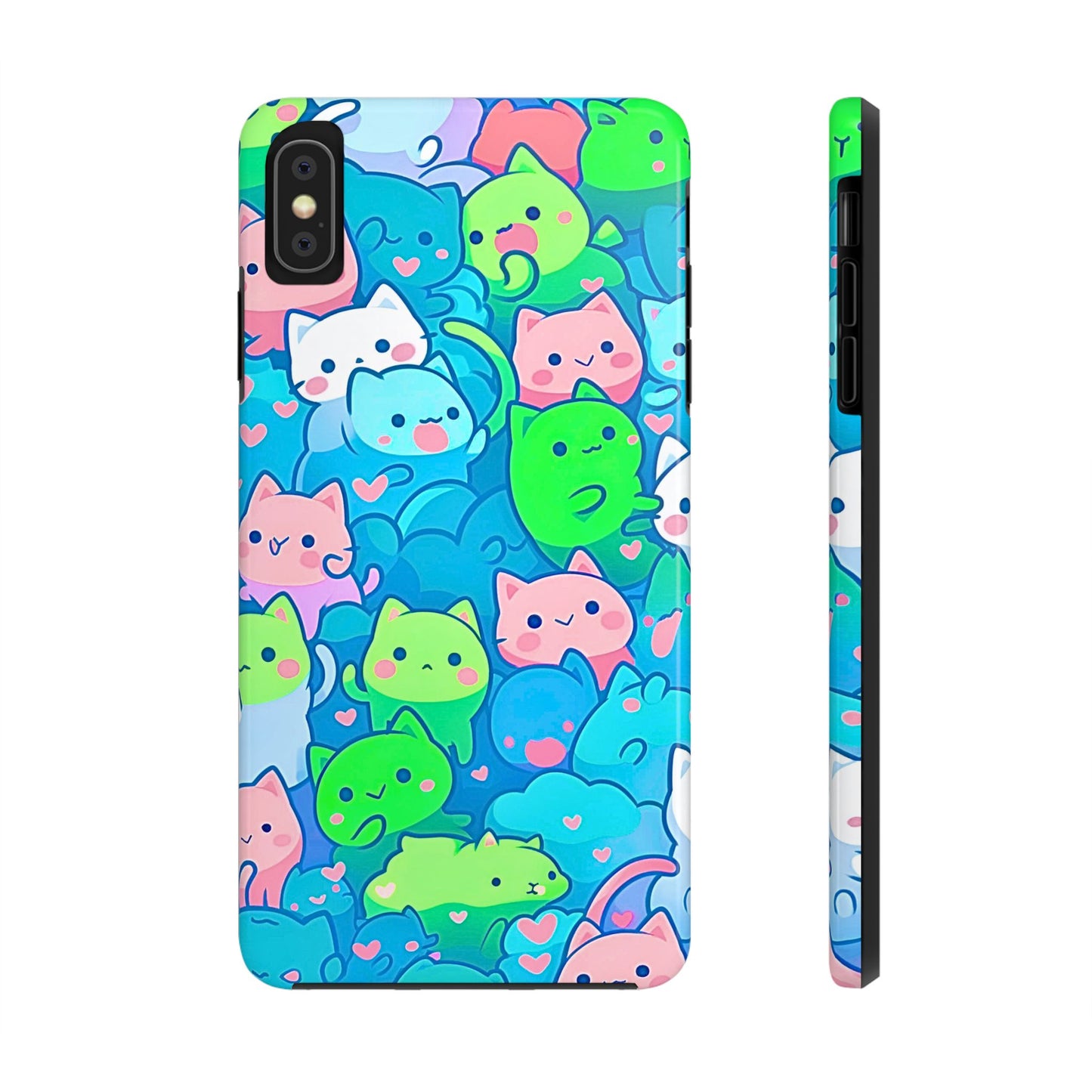 Cute Colorful Cats Pattern Style Tough Phone Case | Animals