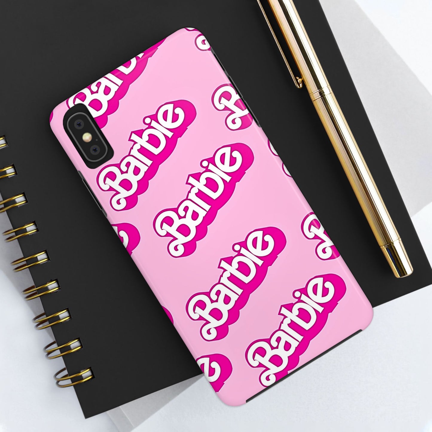 Retro Style Barbie Logo Pattern Tough Phone Case/Cover | Aesthetic