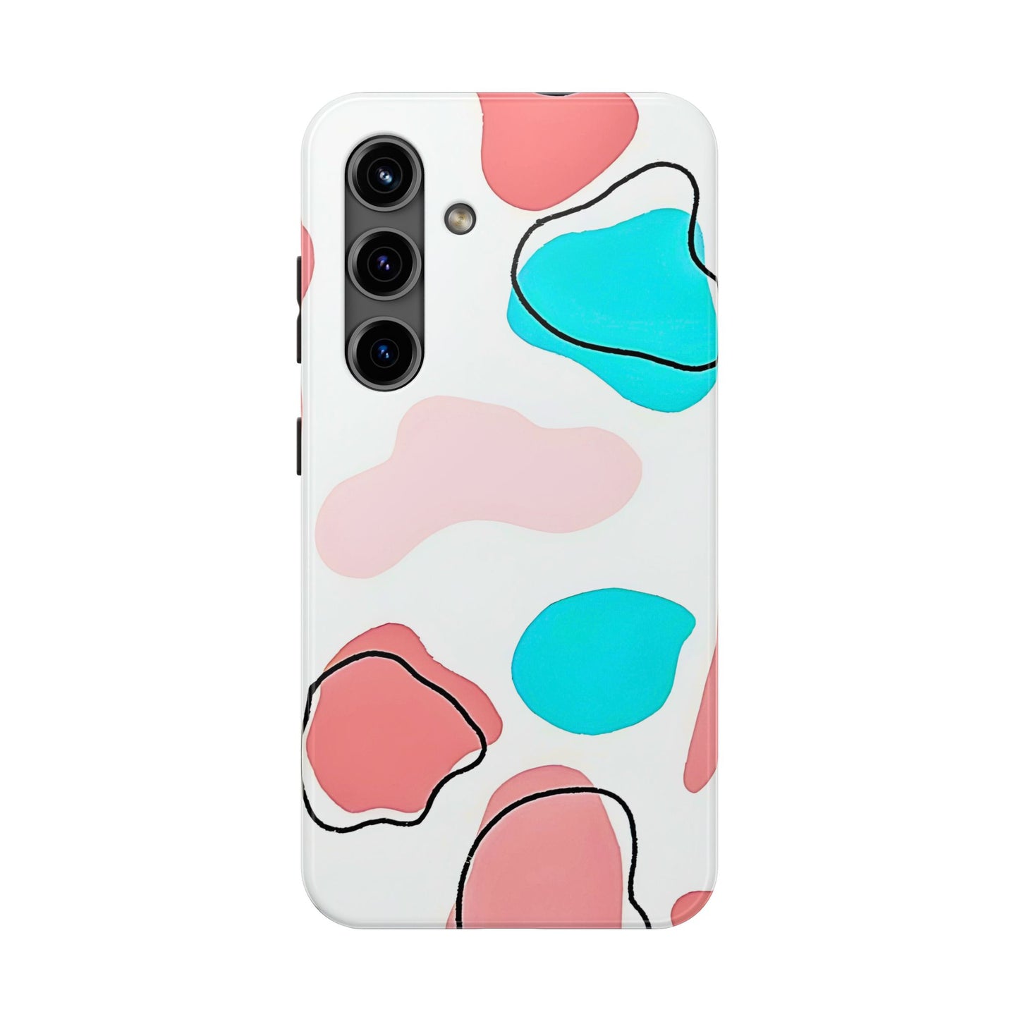 Abstract Shapes Preppy Pastel Style (Version 1) Tough Phone Case | Aesthetic