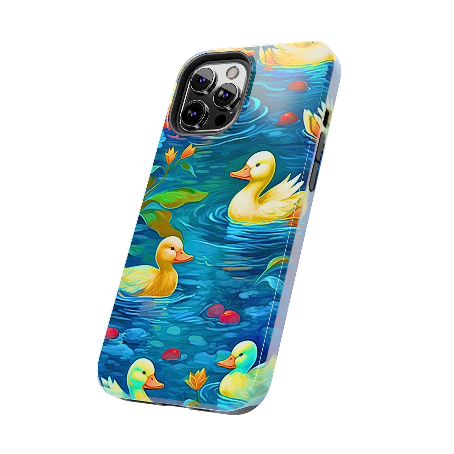Ducks in the Pond Pattern Style Tough Phone Case | Animals