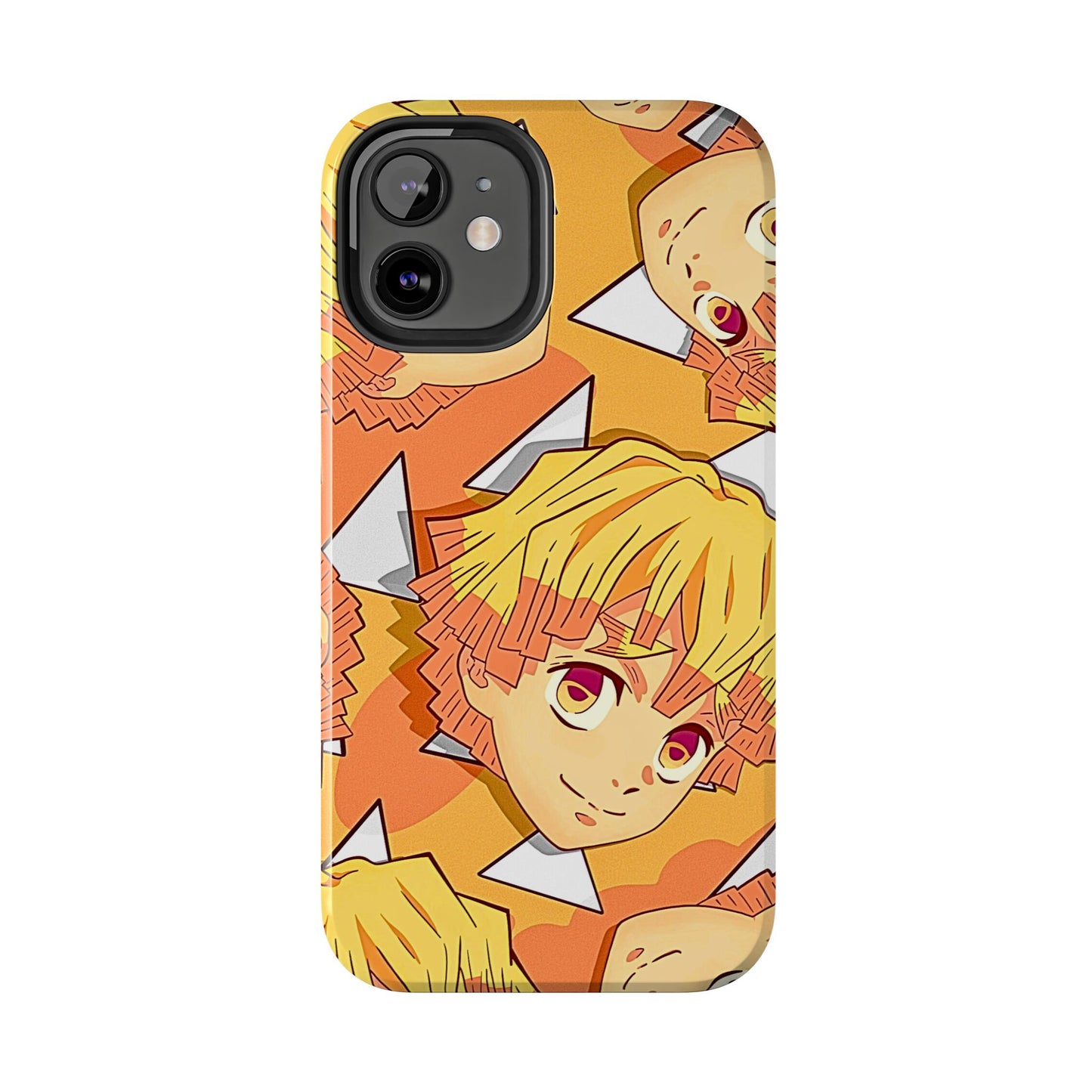 Zenitsu Agatsuma Haori Head Pattern Tough Phone Case | Anime - Demon Slayer