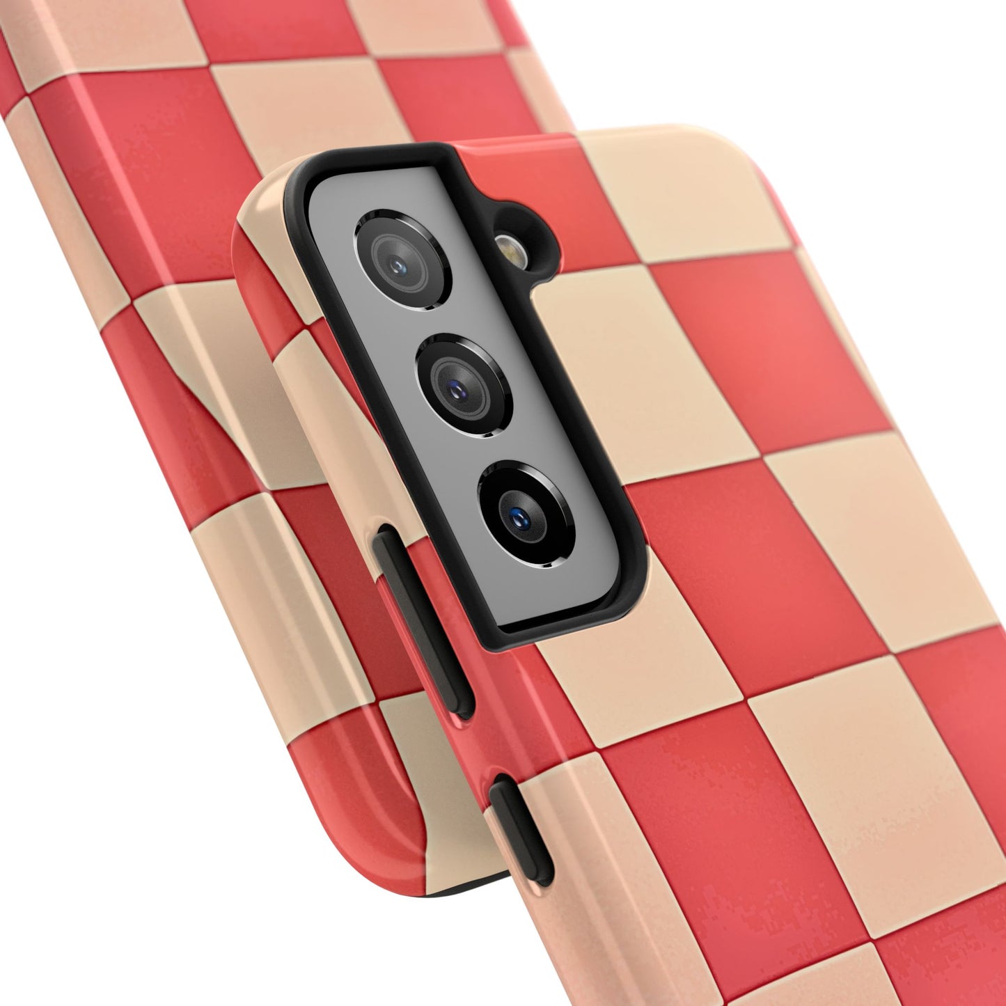 Preppy Checkered Pink Tough Phone Case | Aesthetic