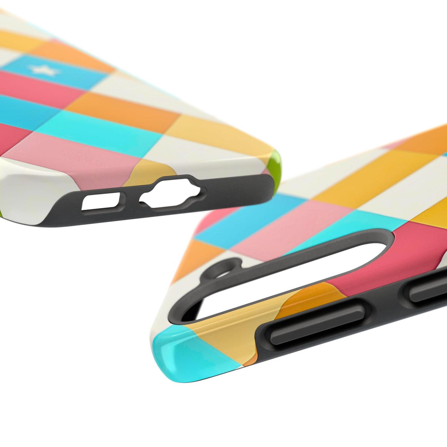 Vibrant Preppy Checkered Tough Phone Case | Aesthetic