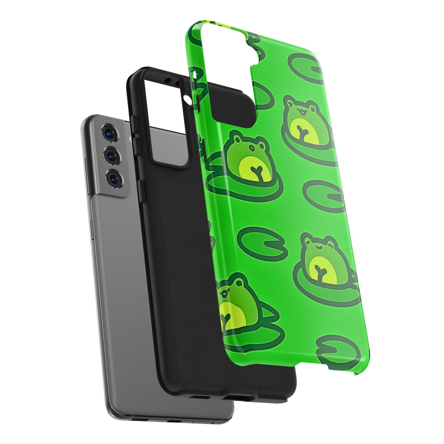 Cute Green Frogs Pattern Tough Phone Case | Animals