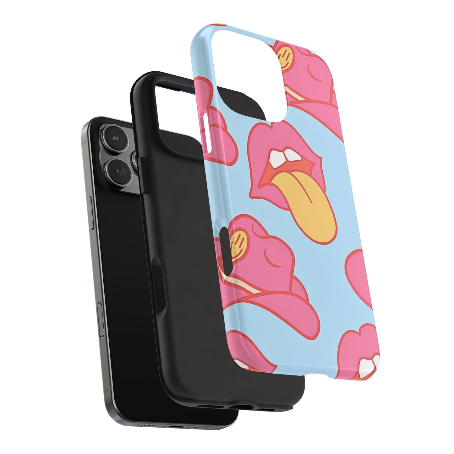 Preppy Cowboy Hat & Hot Lips Pattern (Version 1) Tough Phone Case | Aesthetic