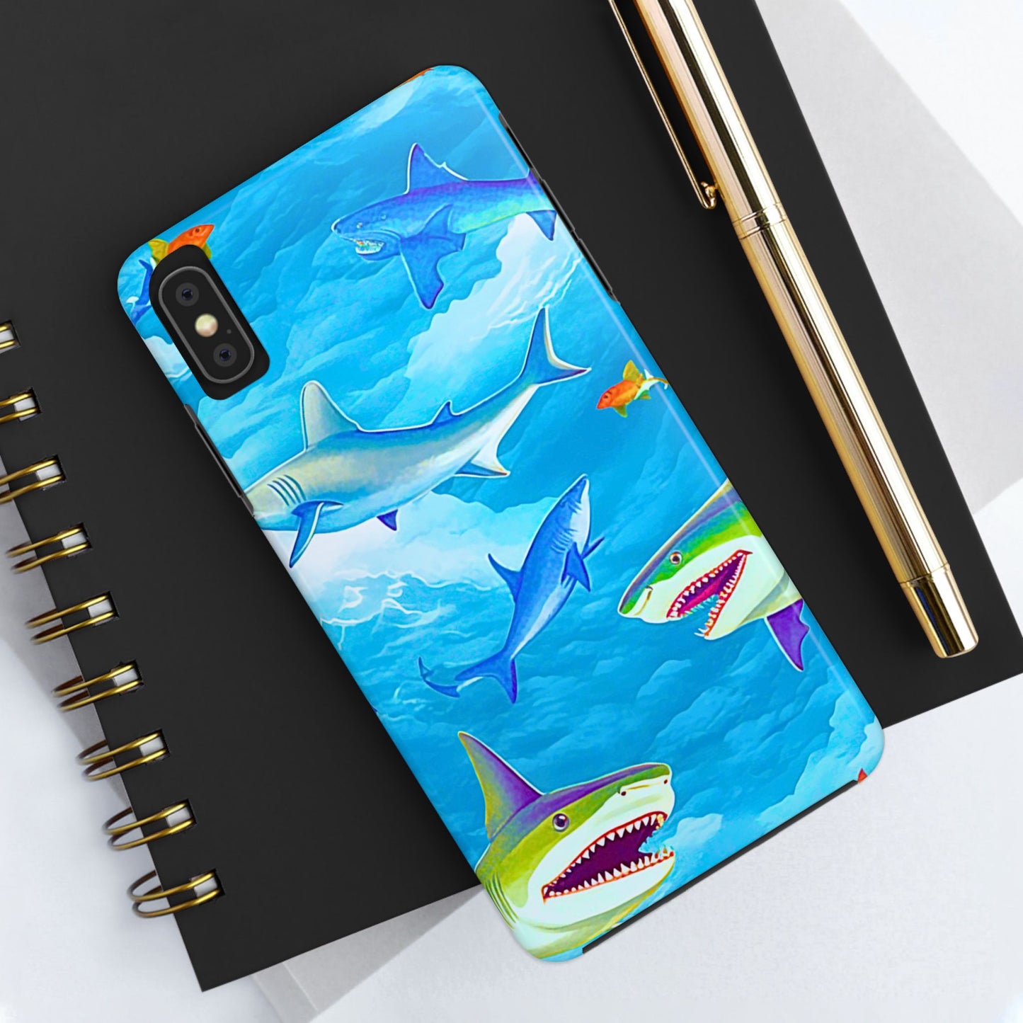 Sharks in the Sky Pattern Style Tough Phone Case | Animals