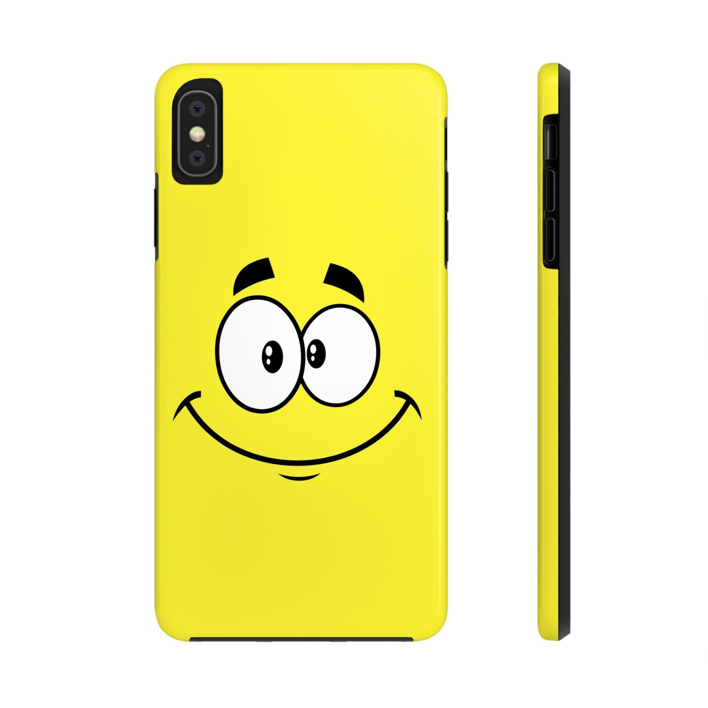 Smiley Happy Face Yellow Minimalist Cartoon Tough Phone Case | Funny
