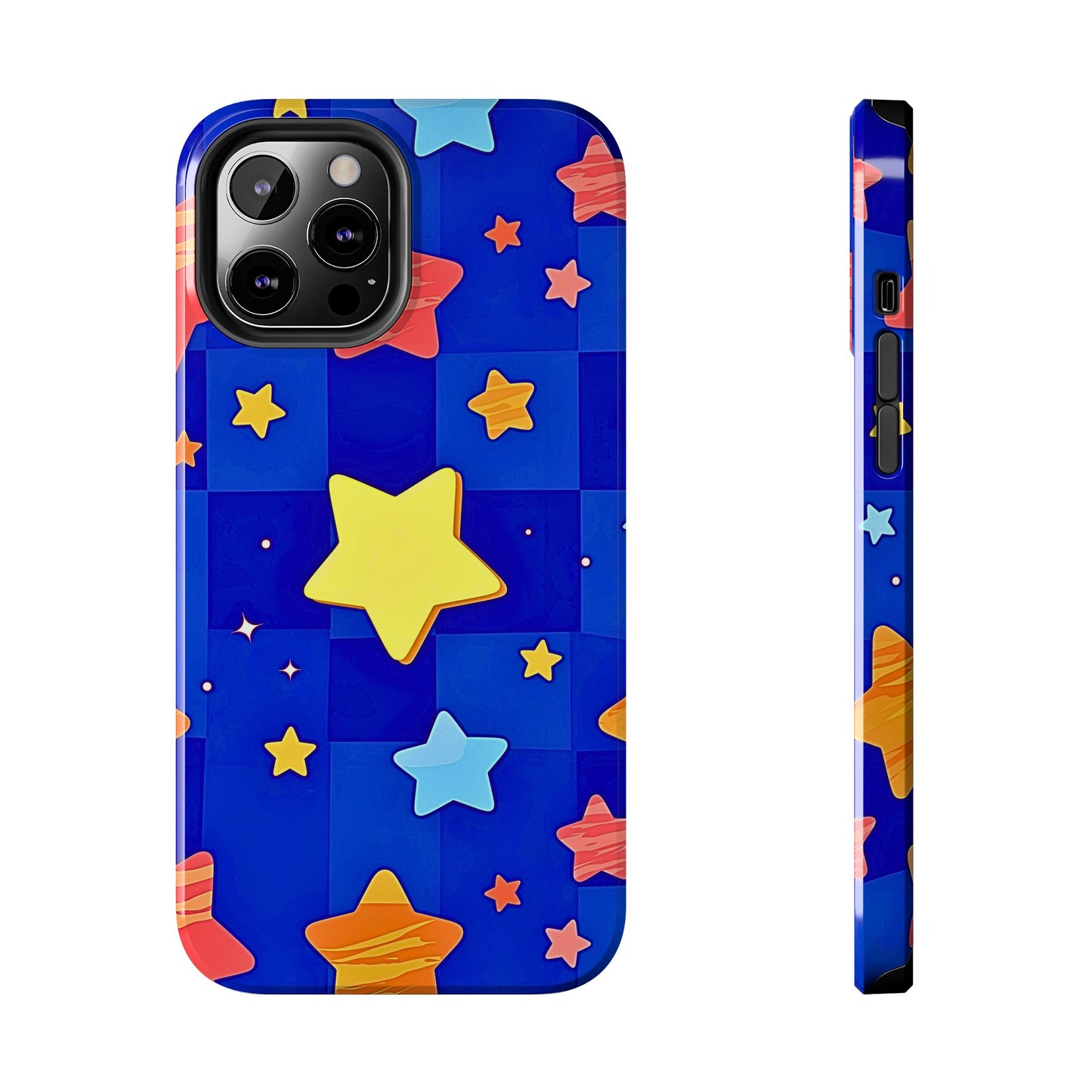 Vibrant Preppy Stars Pattern Tough Phone Case | Aesthetic