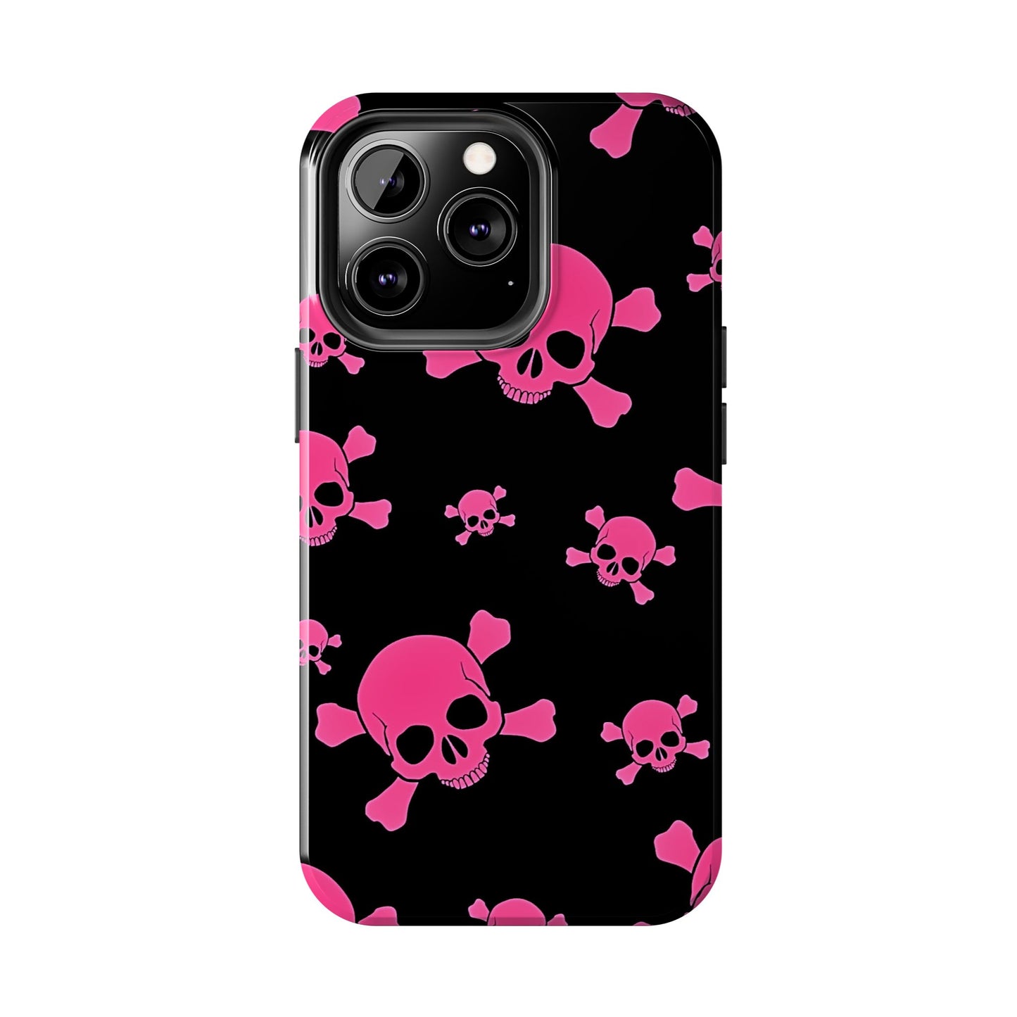 Pink Skull Emo Style Tough Phone Case | Aesthetic