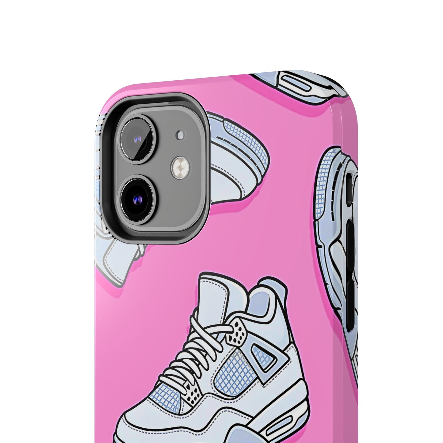Funda resistente para teléfono con diseño de zapatillas Jordan 4 blancas | Estética