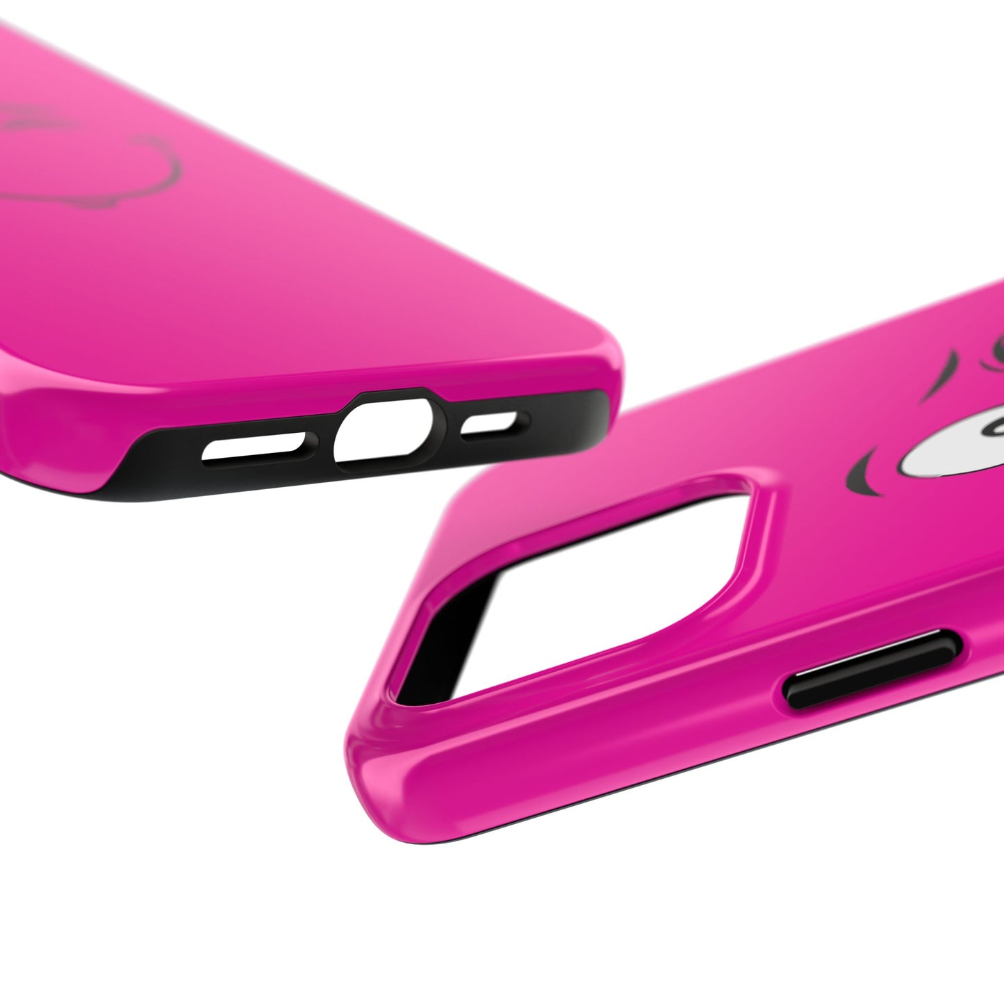Winking Face Pink Background Cheeky Cartoon Style Tough Phone Case | Funny