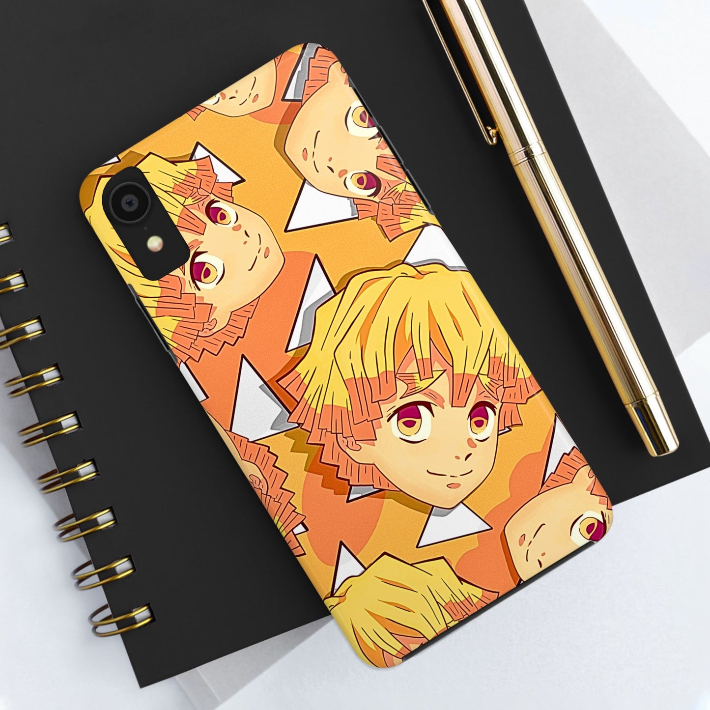 Zenitsu Agatsuma Haori Head Pattern Tough Phone Case | Anime - Demon Slayer