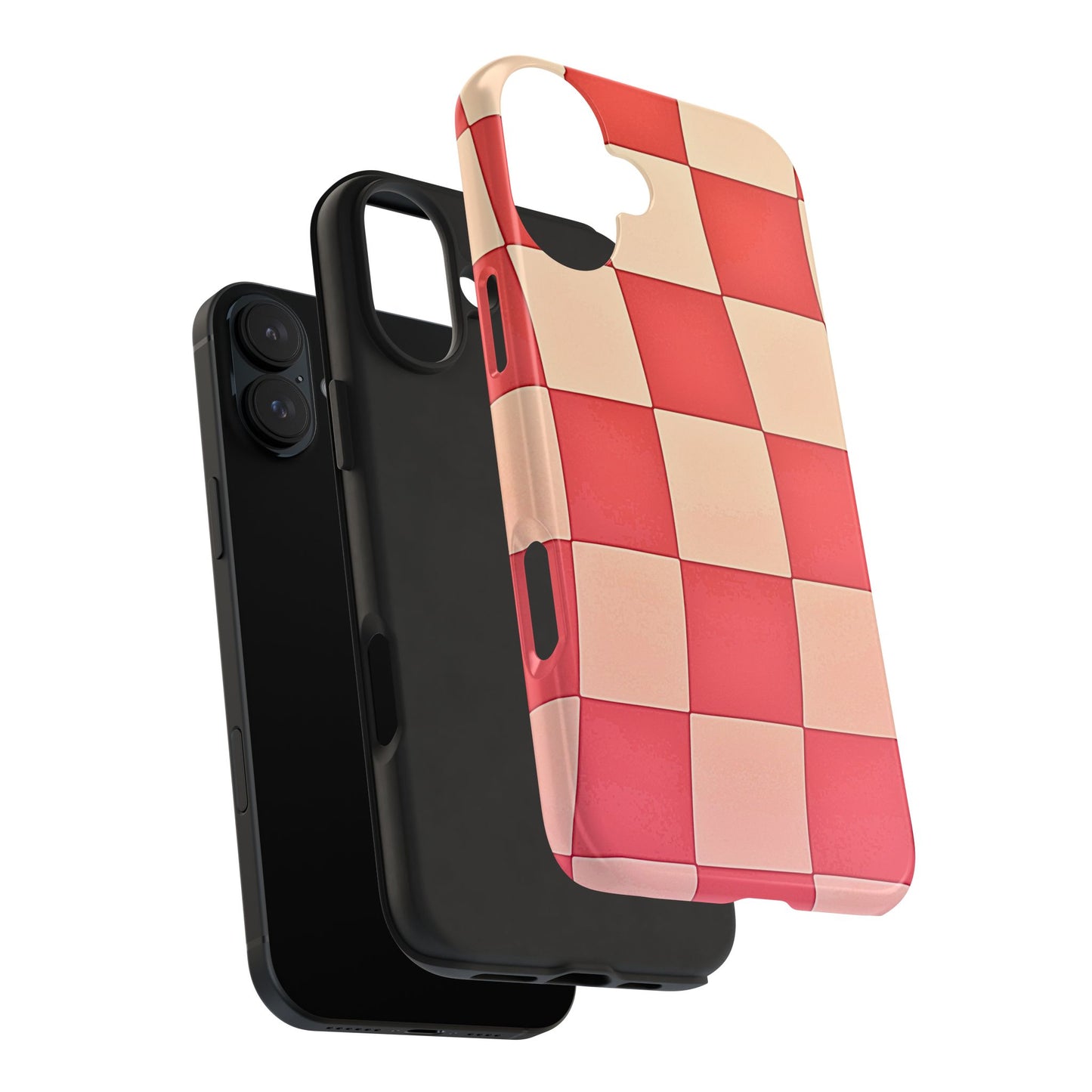 Preppy Checkered Pink Tough Phone Case | Aesthetic