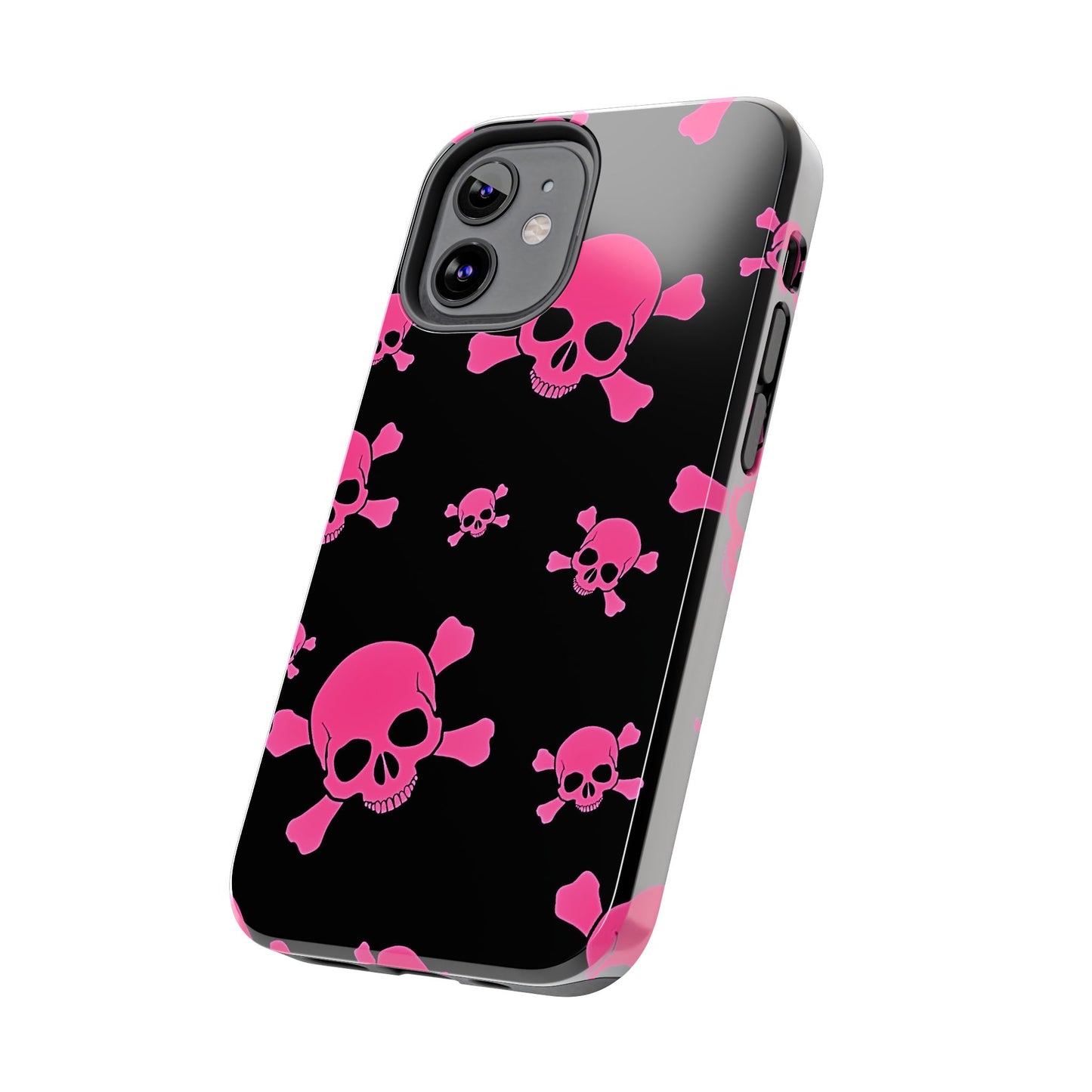 Pink Skull Emo Style Tough Phone Case | Aesthetic