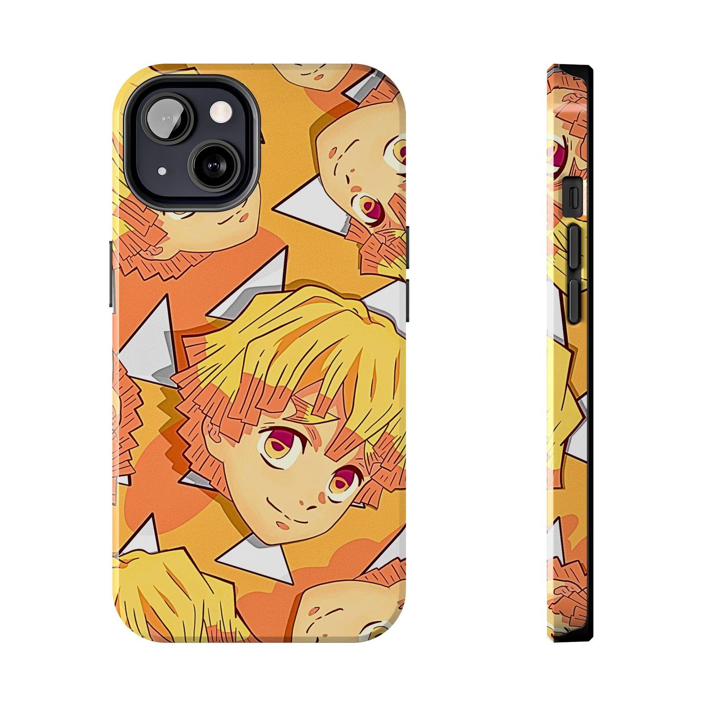 Zenitsu Agatsuma Haori Head Pattern Tough Phone Case | Anime - Demon Slayer