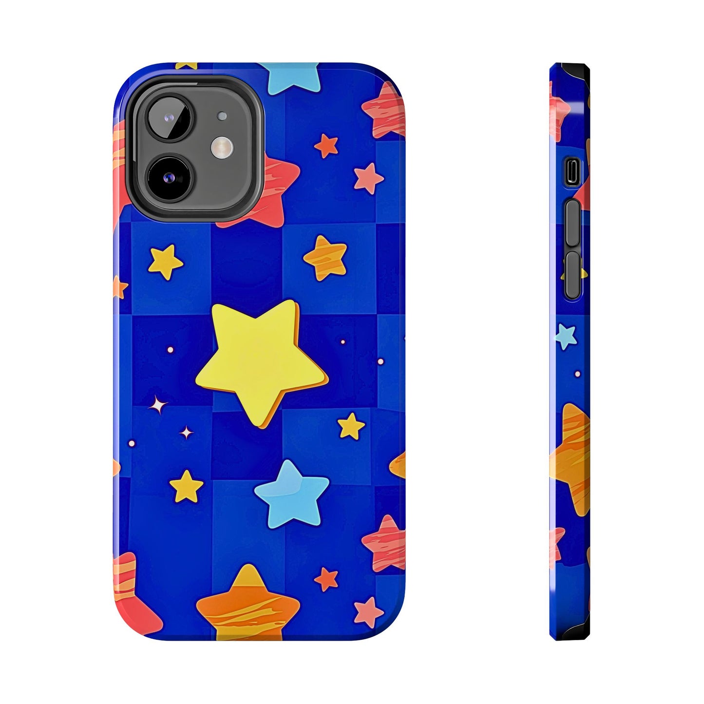 Vibrant Preppy Stars Pattern Tough Phone Case | Aesthetic