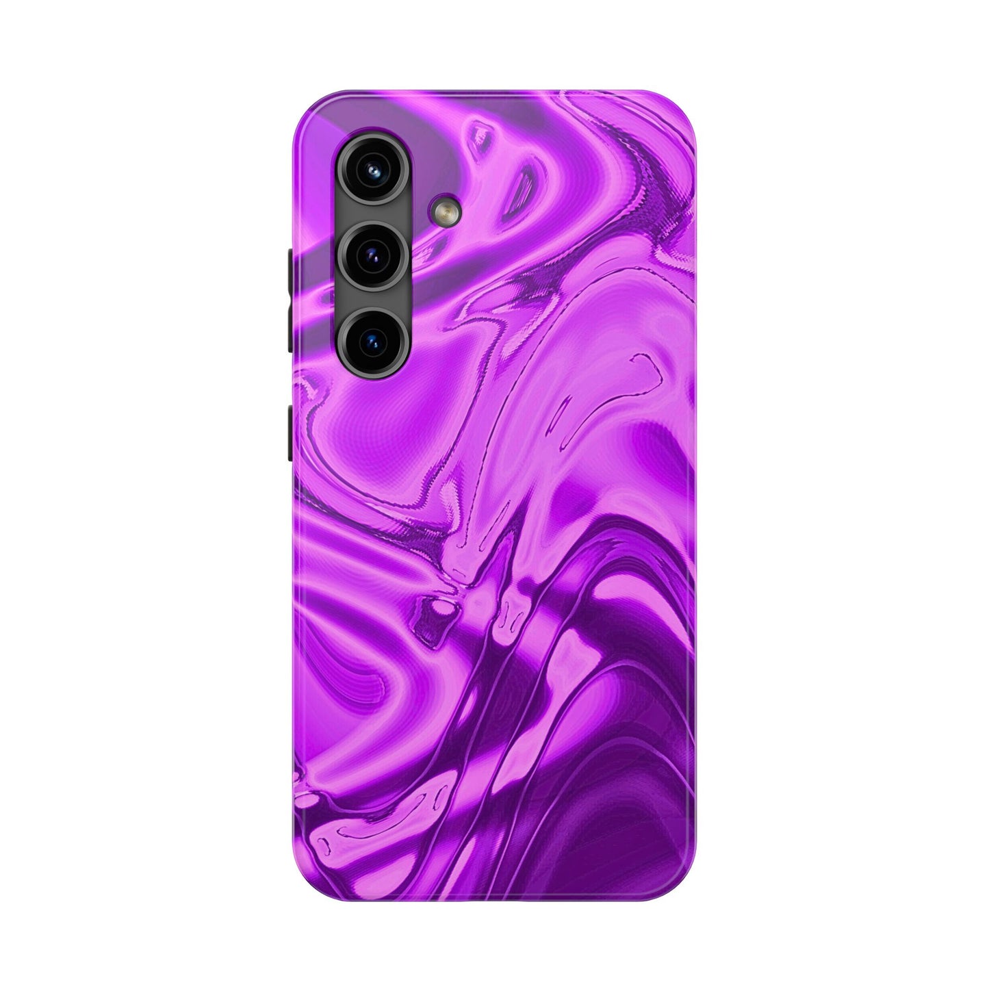 Liquid Metal Purple Tough Phone Case | Aesthetic
