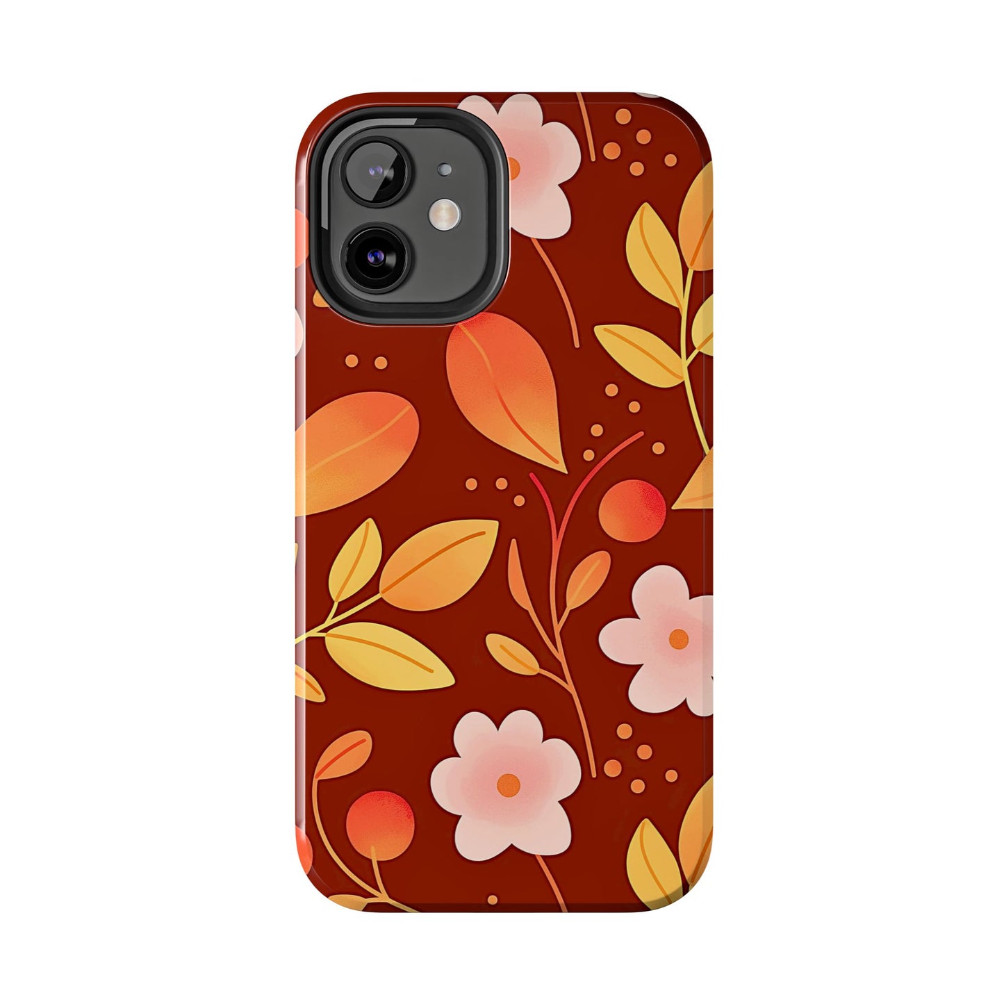 Autumn Fall Leaf Pattern Tough Phone Case | Aesthetic