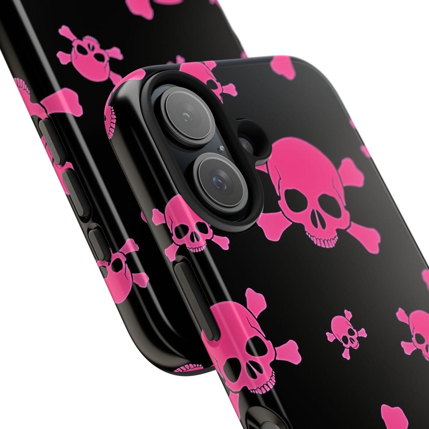 Pink Skull Emo Style Tough Phone Case | Aesthetic