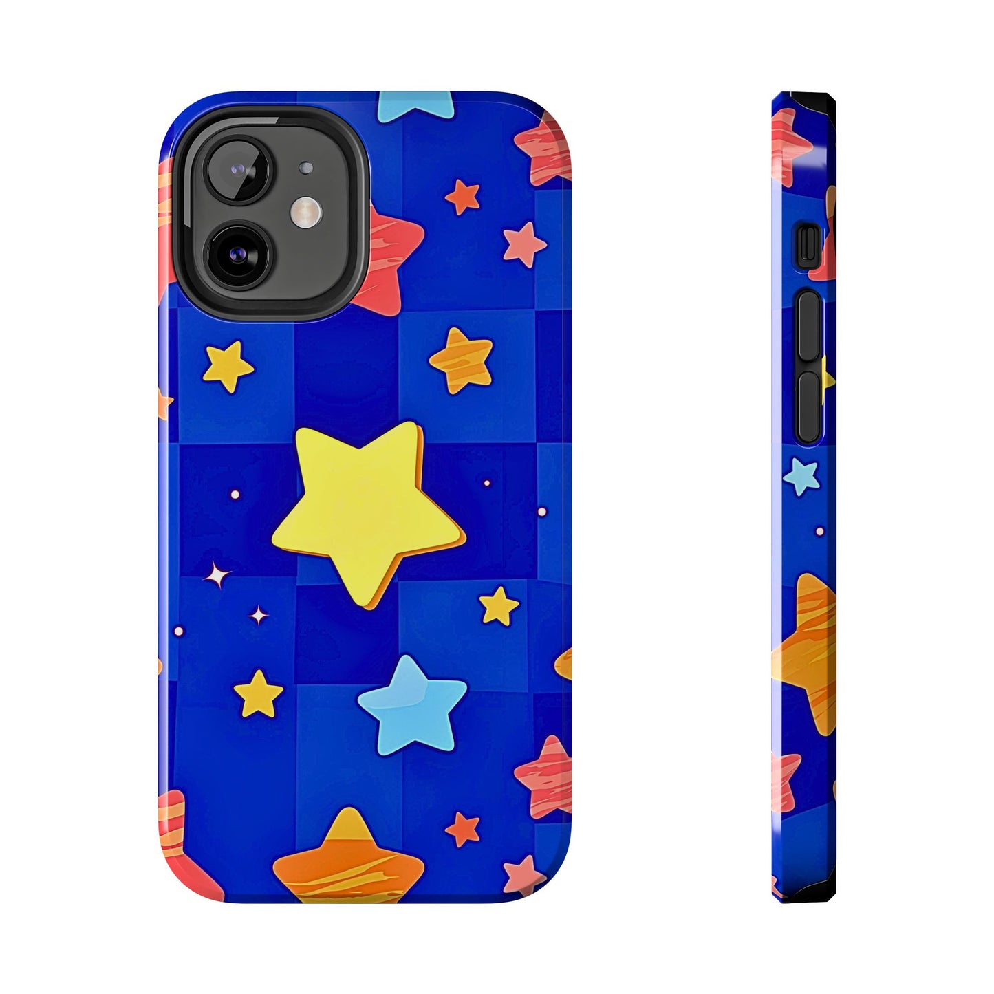 Vibrant Preppy Stars Pattern Tough Phone Case | Aesthetic