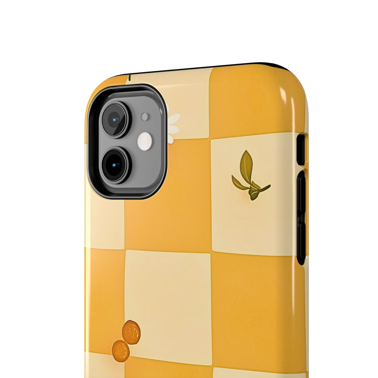 Yellow Checkered Preppy Daisies Tough Phone Case | Aesthetic