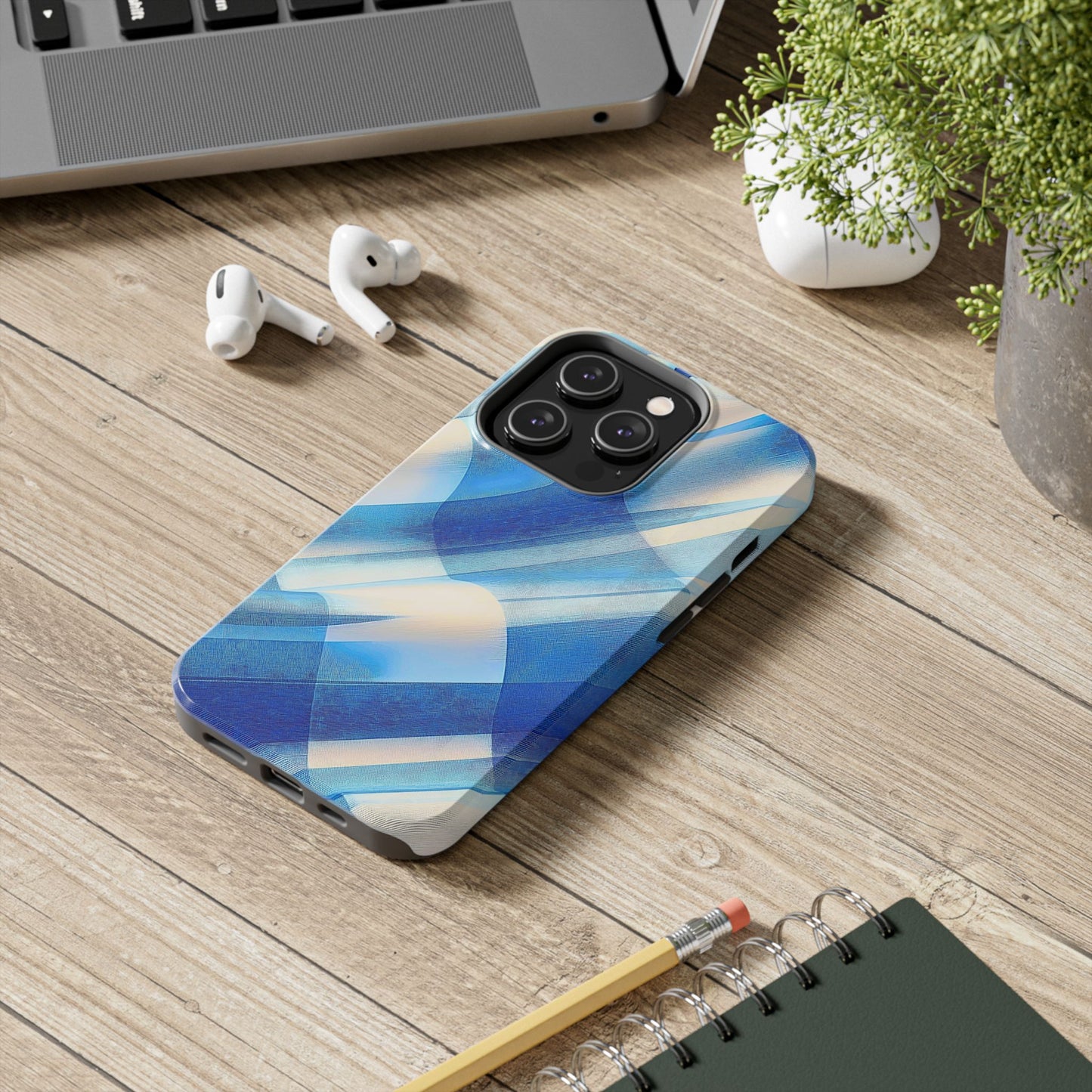 Pastel Plaid Pattern Clean Tough Phone Case | Aesthetic