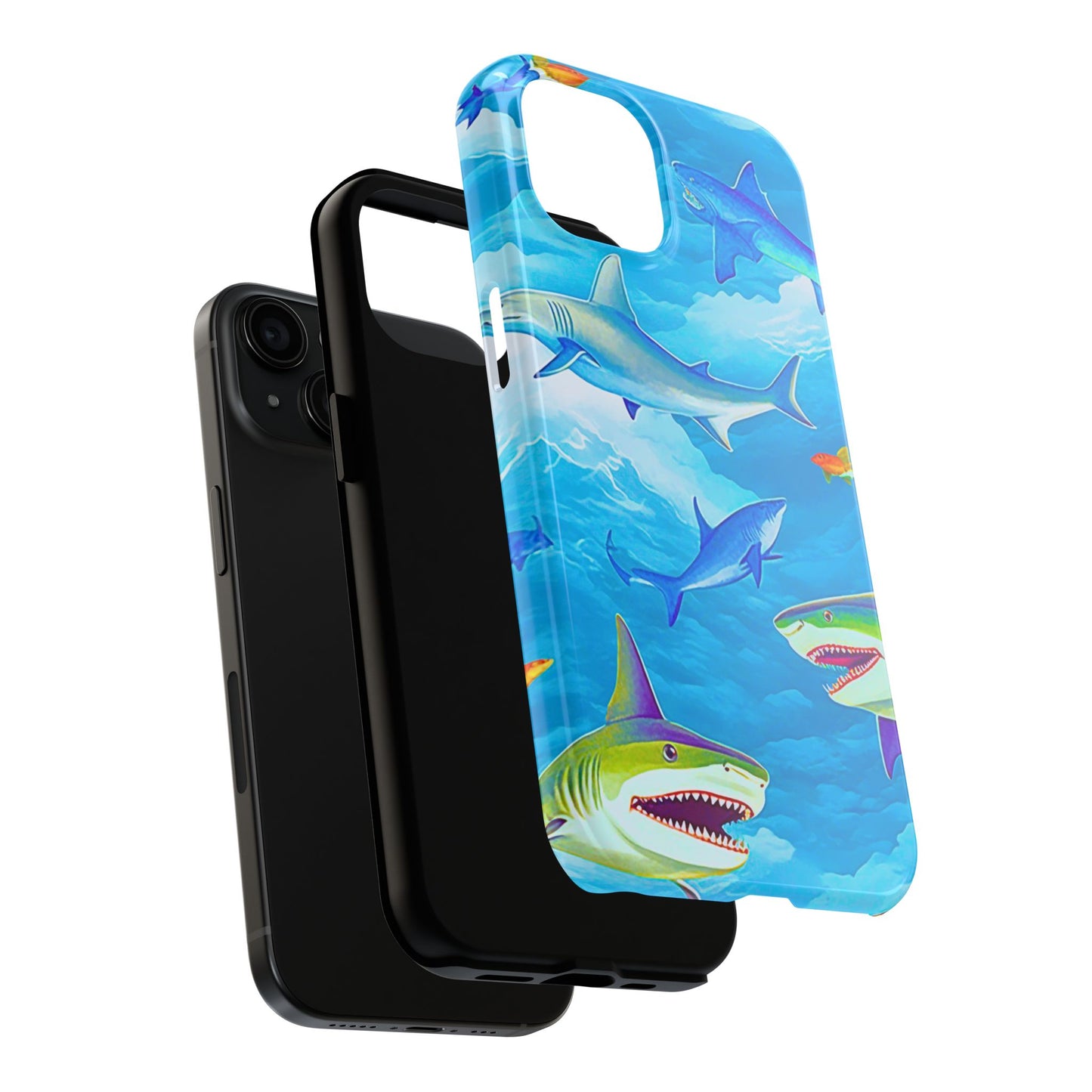 Sharks in the Sky Pattern Style Tough Phone Case | Animals
