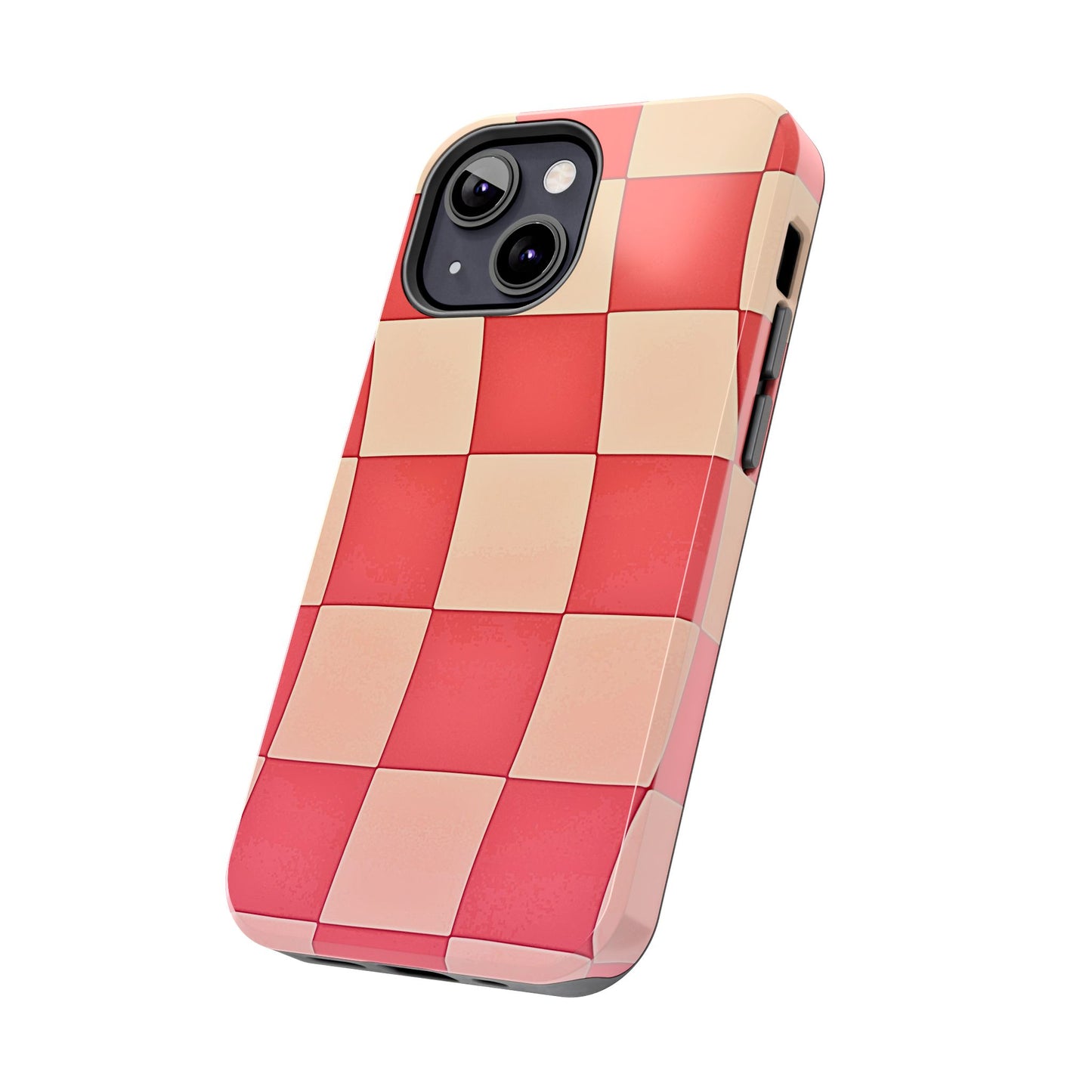 Preppy Checkered Pink Tough Phone Case | Aesthetic