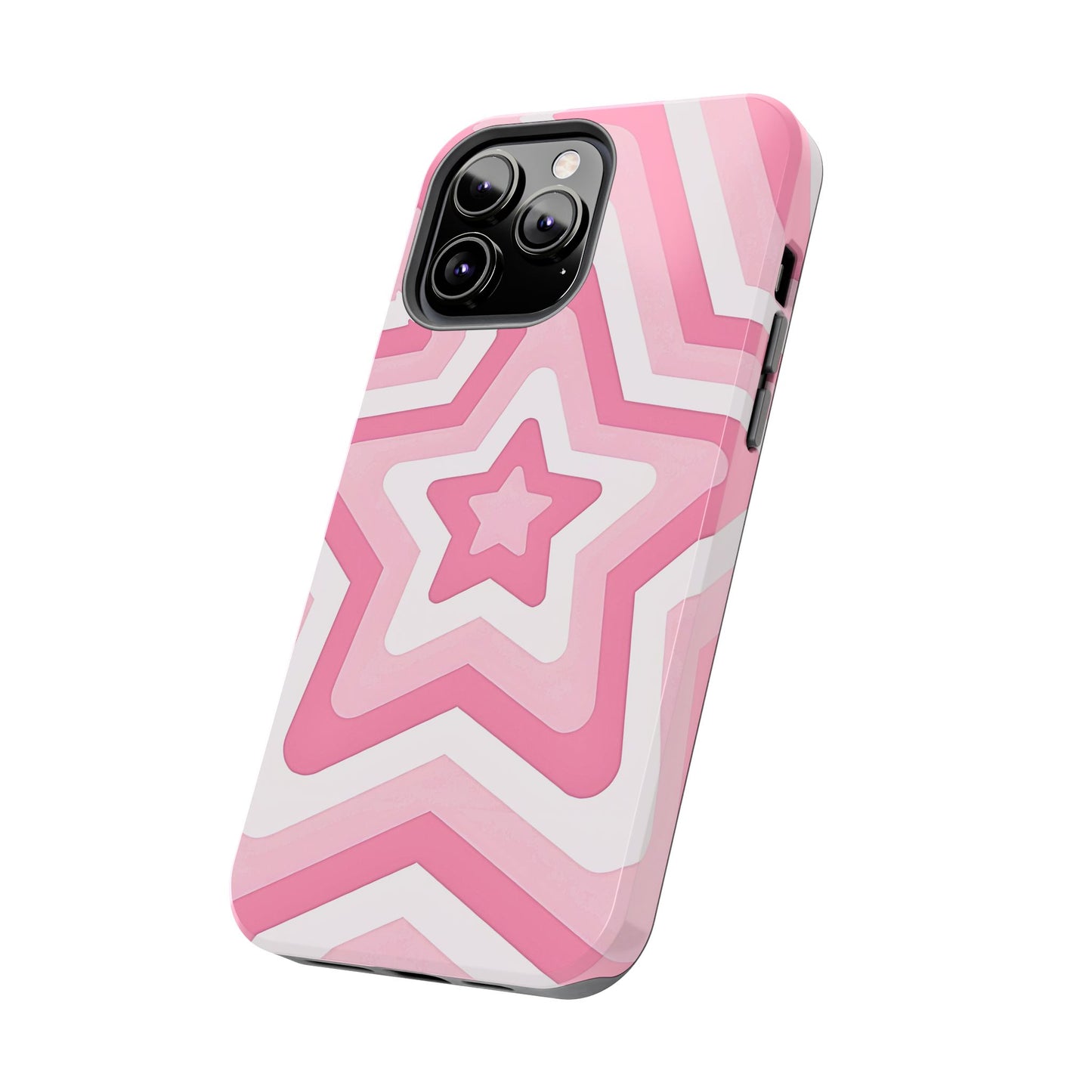 Pink Preppy Star Pattern Style Tough Phone Case | Aesthetic