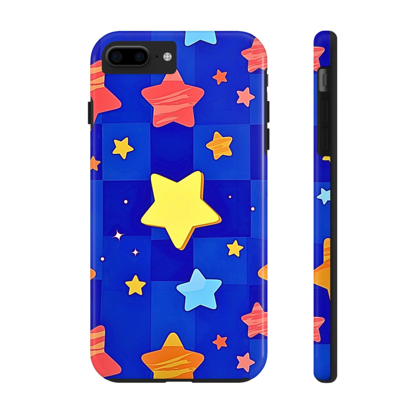 Vibrant Preppy Stars Pattern Tough Phone Case | Aesthetic