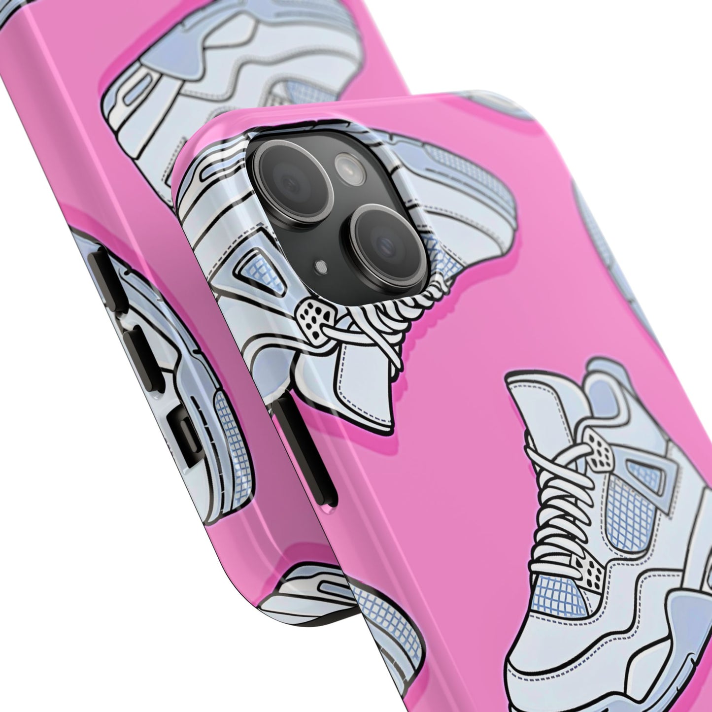 Funda resistente para teléfono con diseño de zapatillas Jordan 4 blancas | Estética