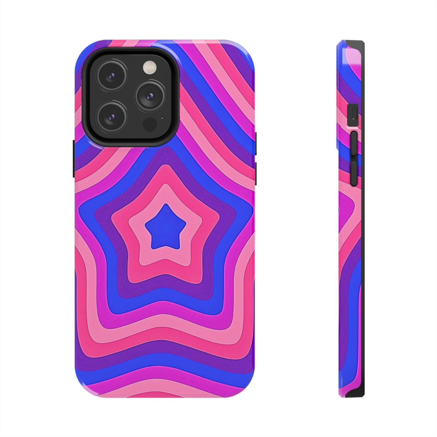Funda resistente para teléfono con diseño de estrella retro | Estética